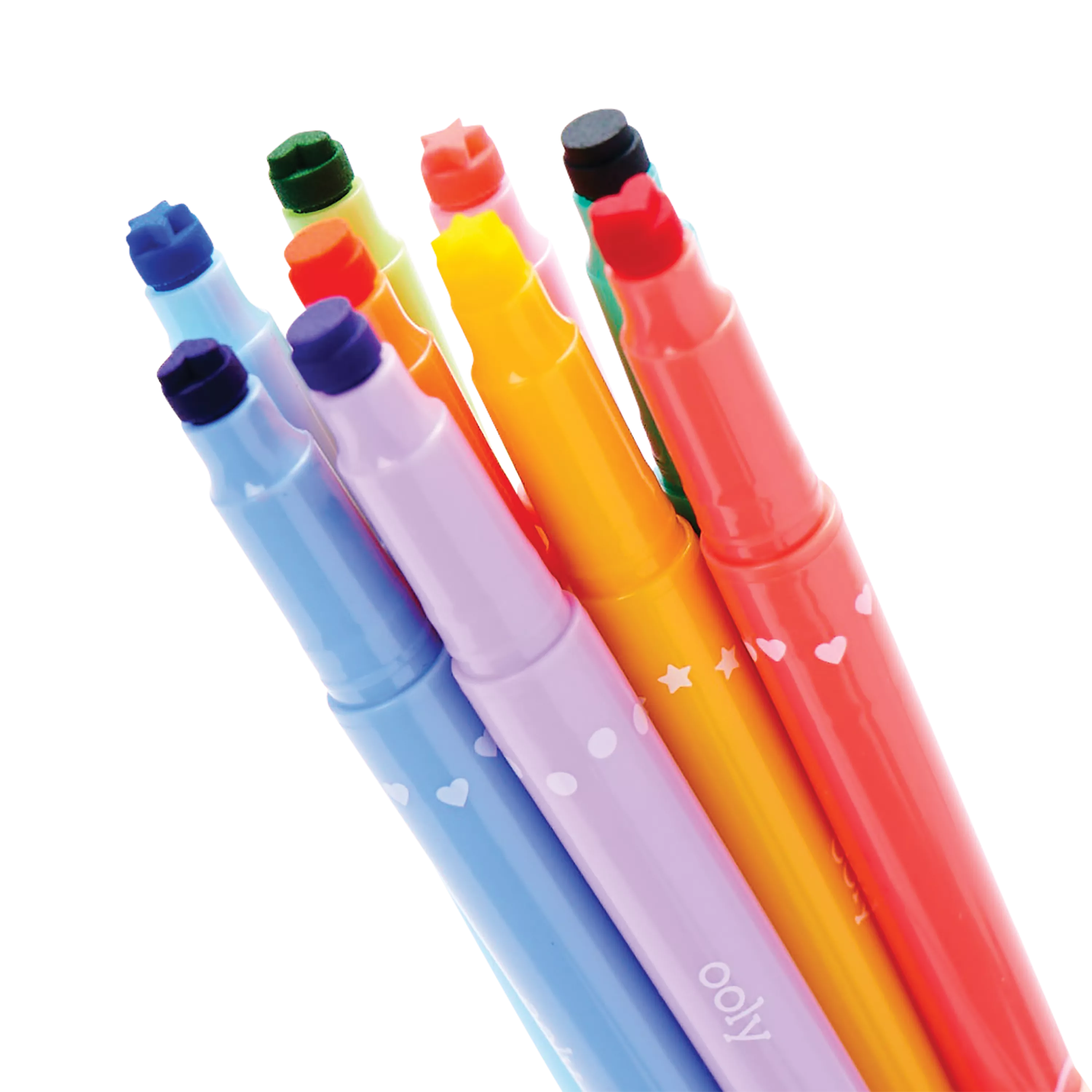 Confetti Stamp Double-Ended Markers - Set of 9