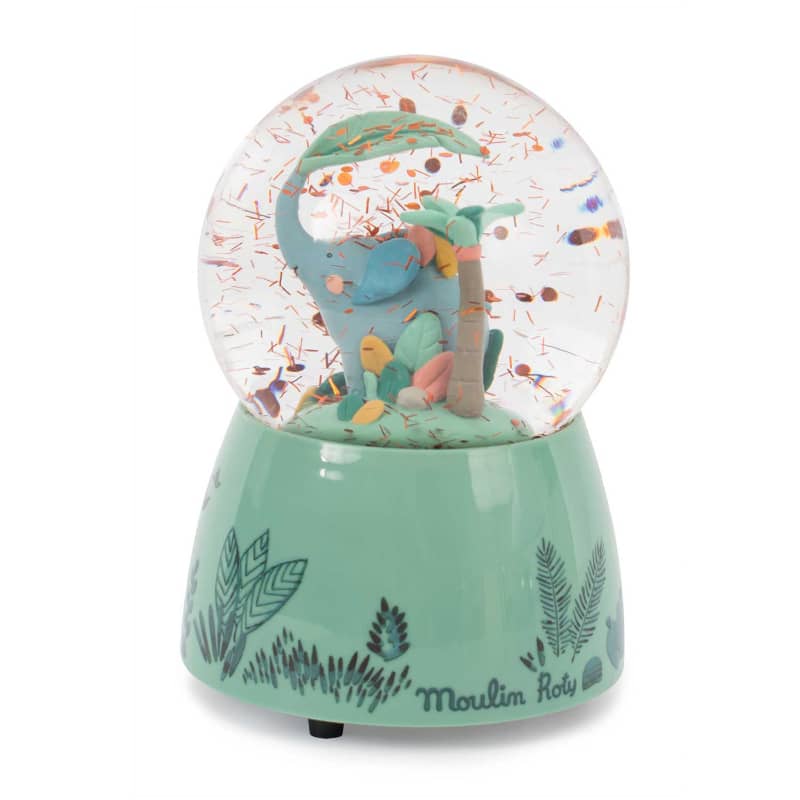 Bergamote the Elephant - Snow Globe Music Box - Moulin Roty