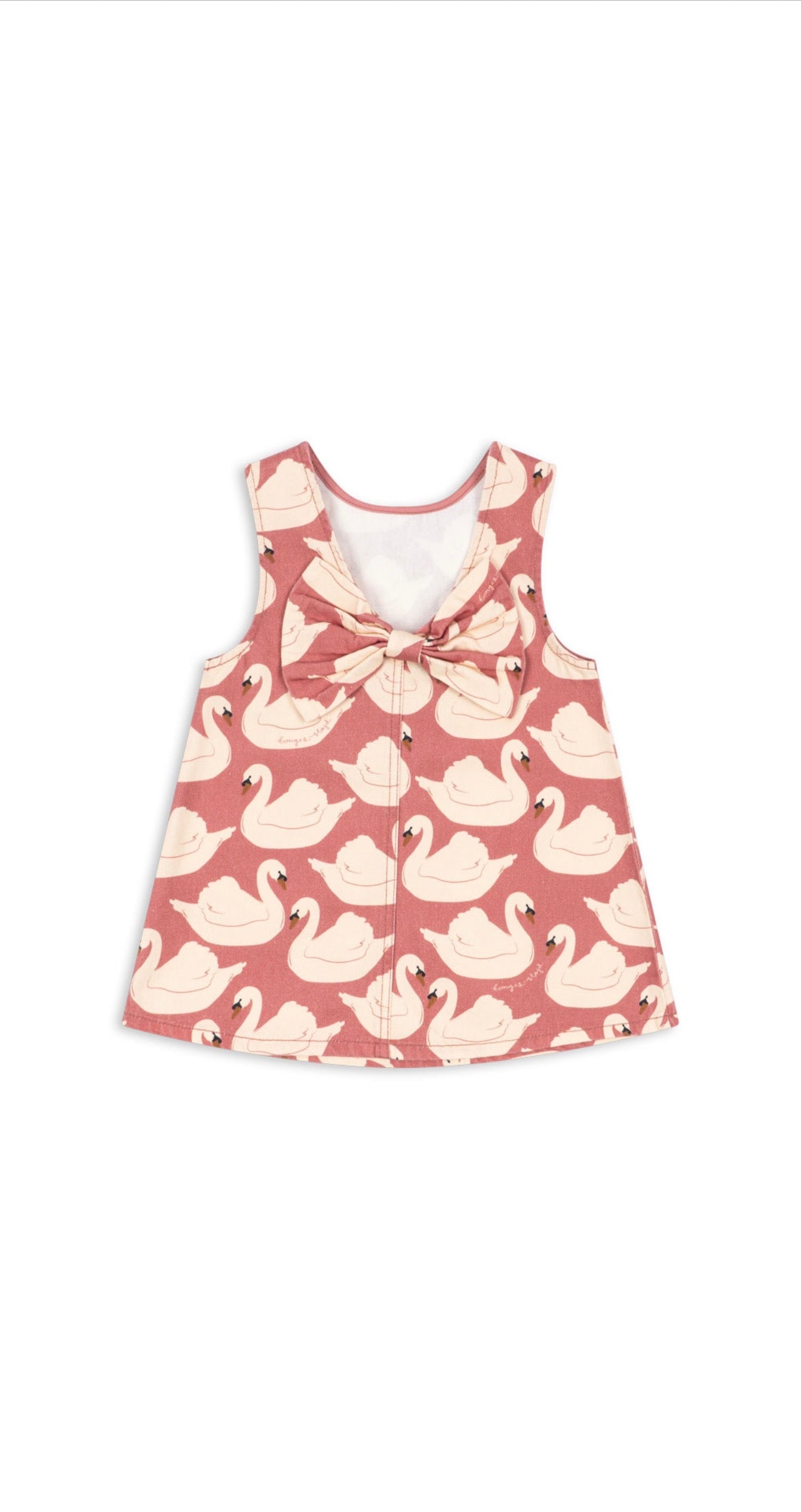 Magot Bow Dress GOTS - Swan Rose