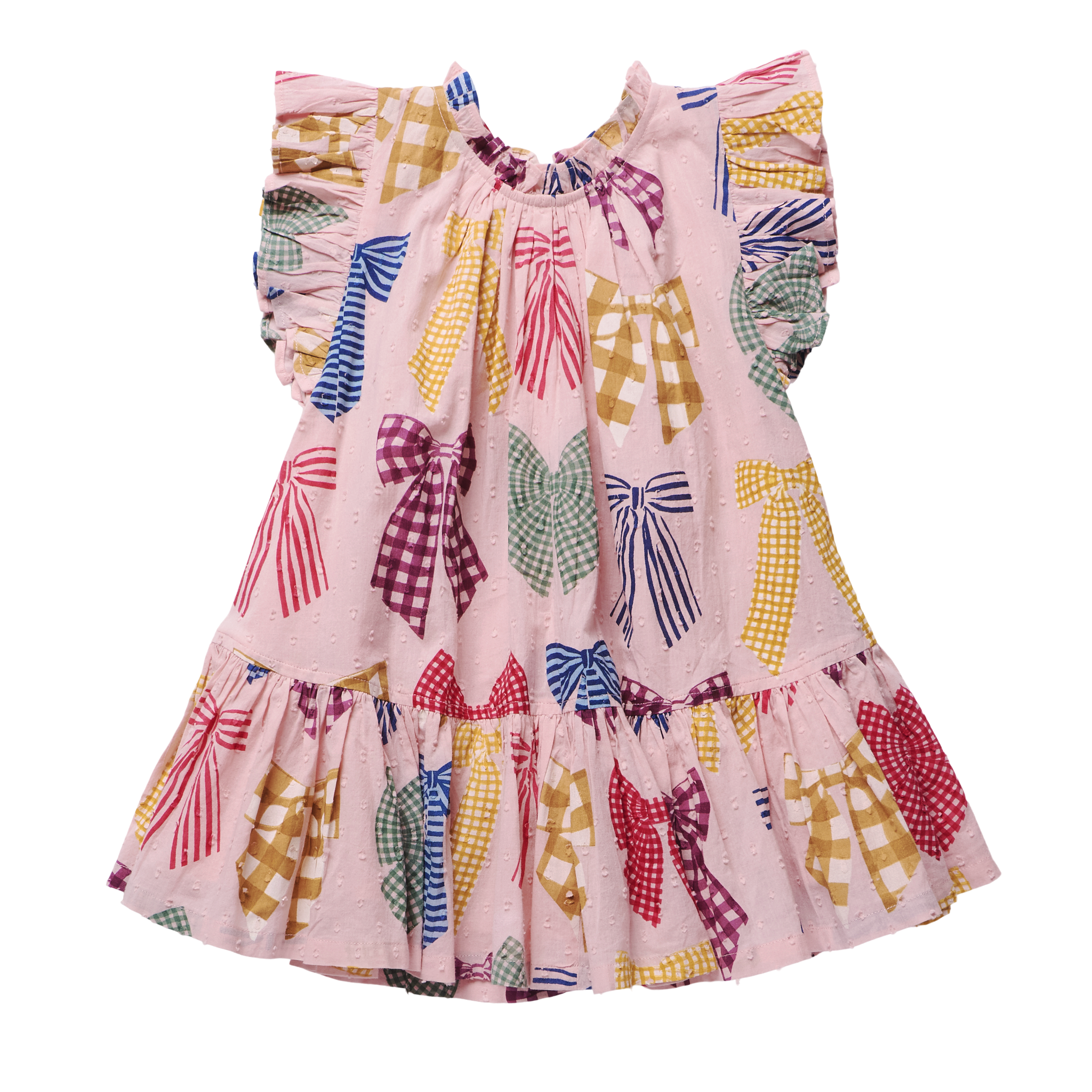 Girls Harper Dress - Patterned Bows