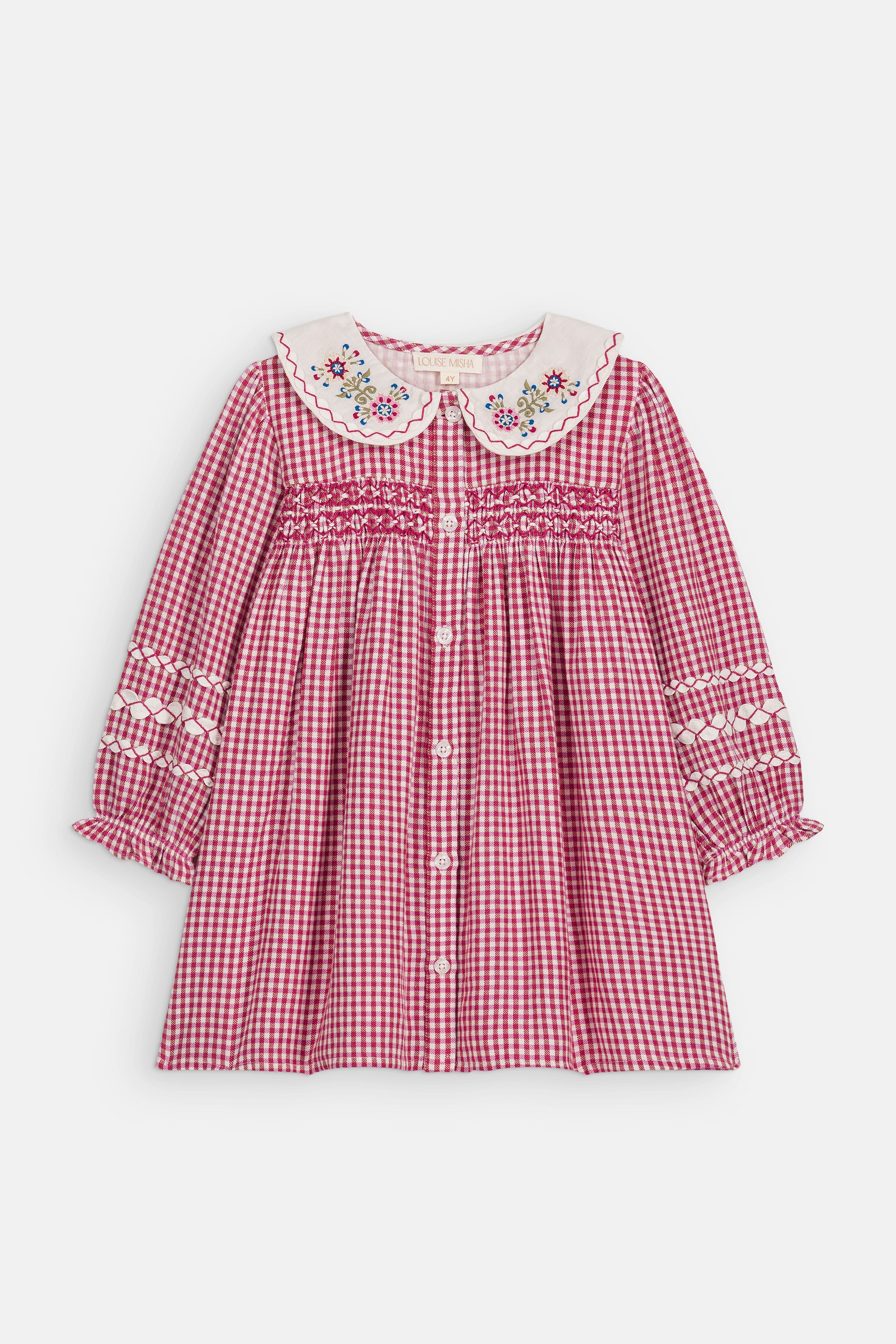 Delina Dress - Raspberry Checks
