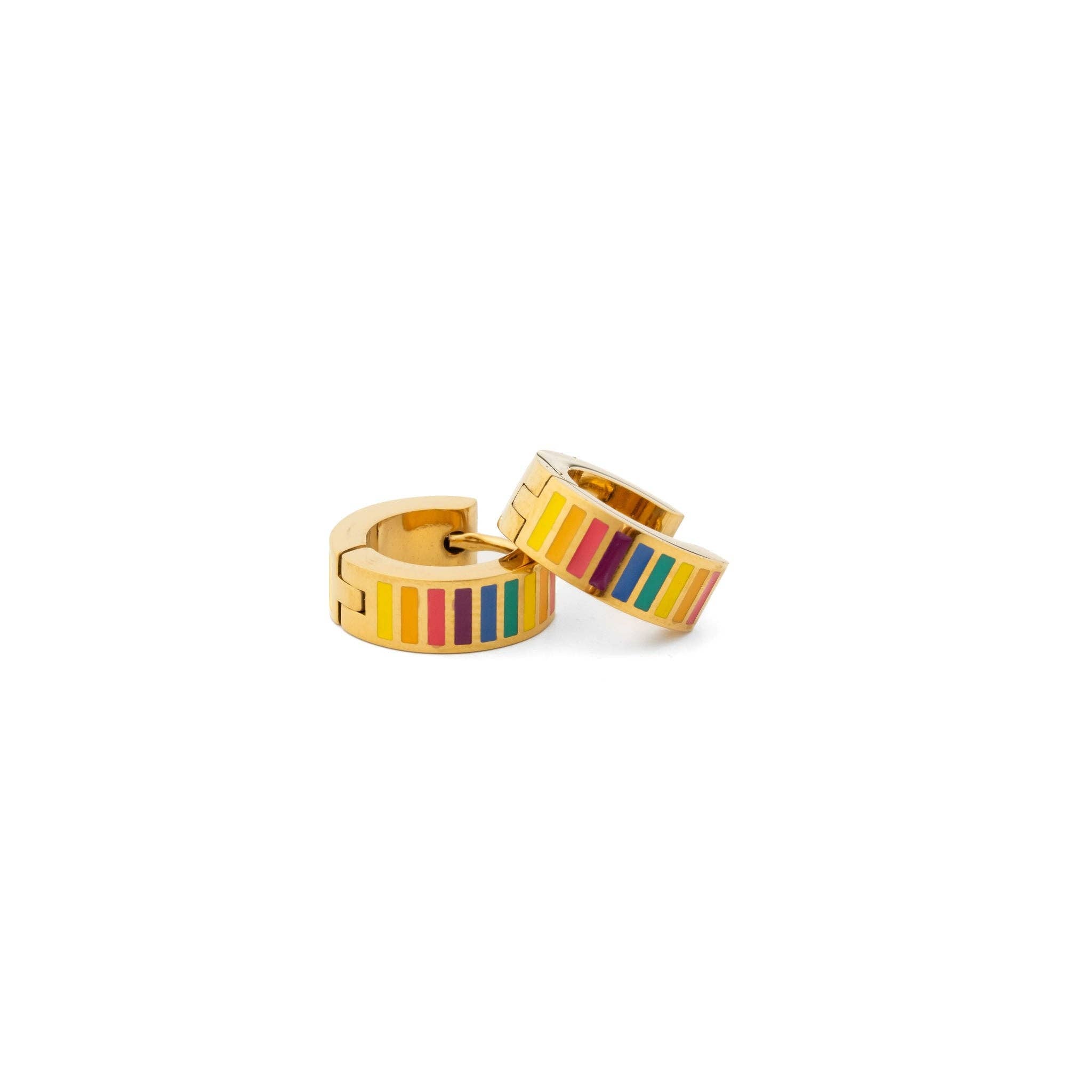 Rainbow Hoop Earrings