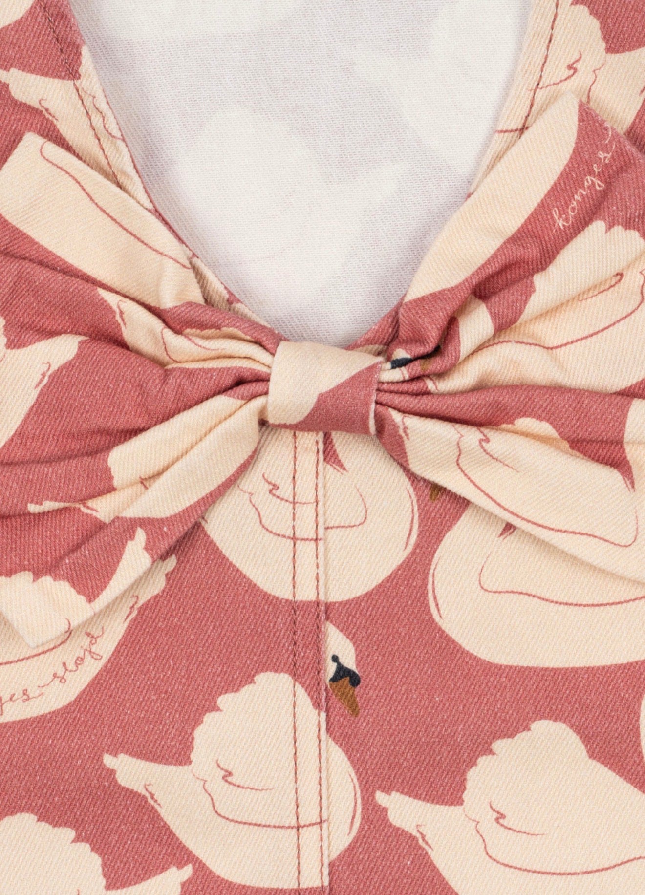 Magot Bow Dress GOTS - Swan Rose