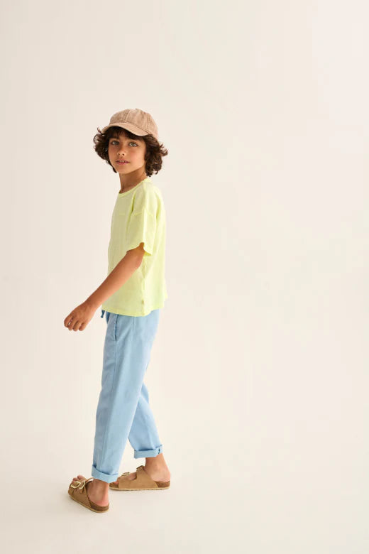 Fabio Twill Pull-On Pants - Blue