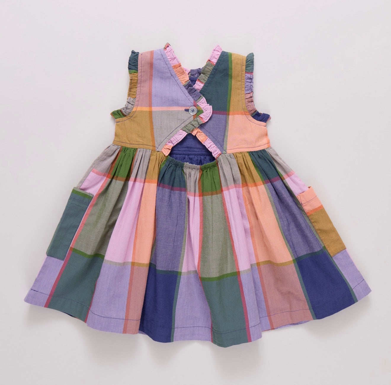 Girls Alyssa Dress - Plaid Madras