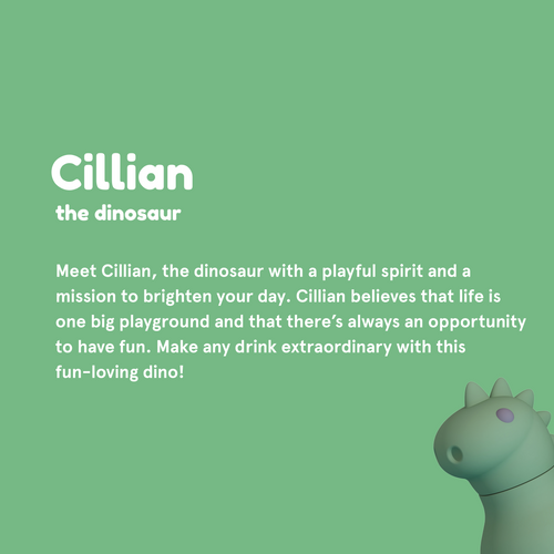 Bestie Water Bottle - Dinosaur 16 oz