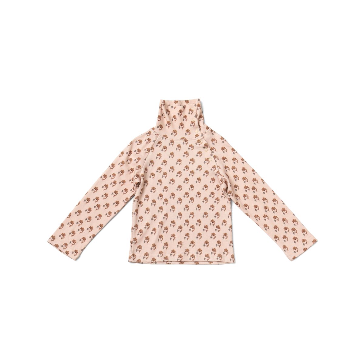 Snap Turtleneck in Textured Floral