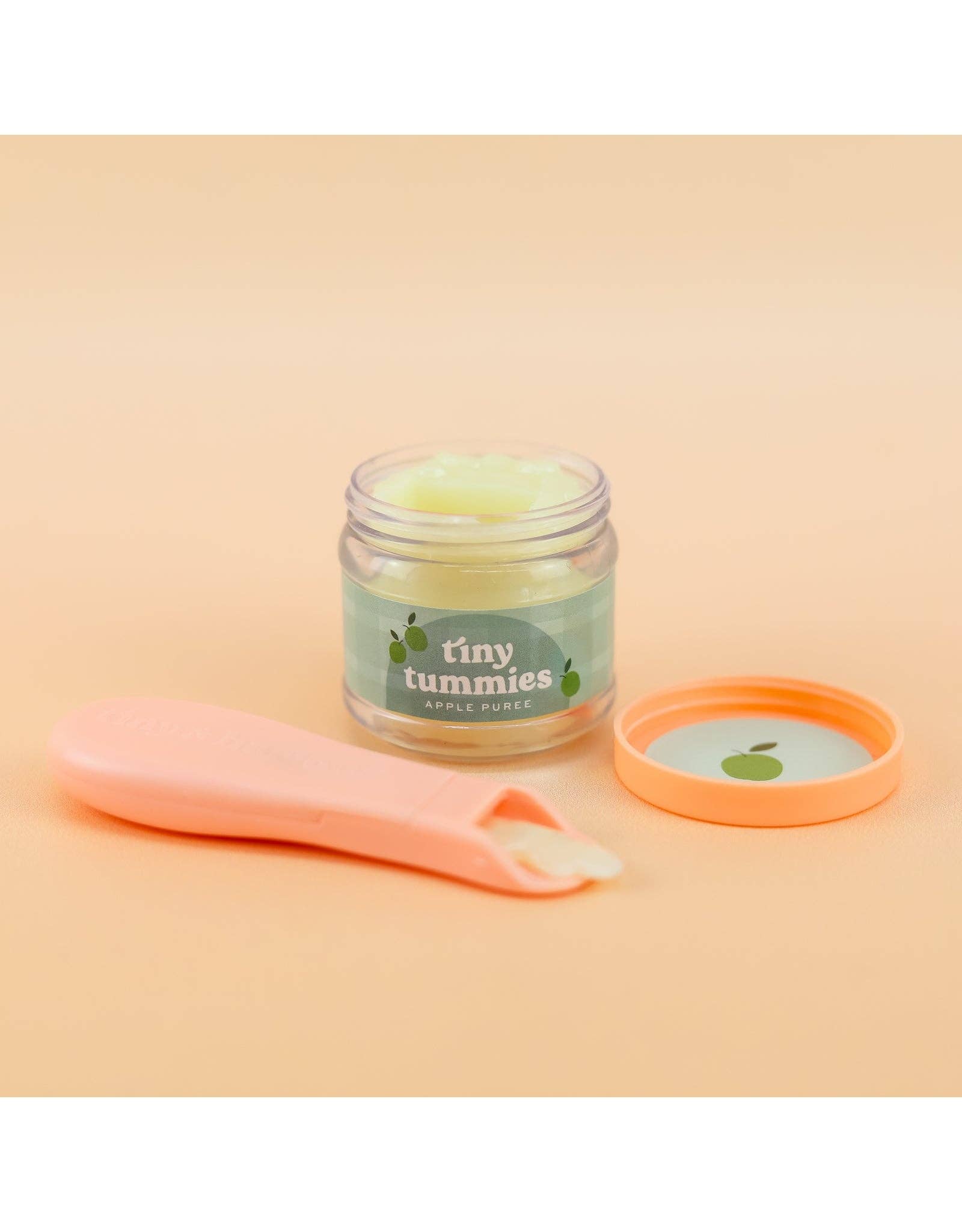Tiny Tummies - Apple jelly food - Jar and spoon