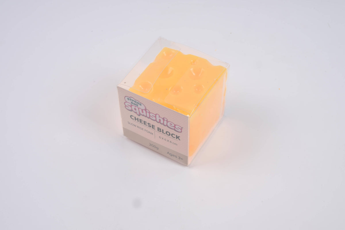 Cheese Cube Slow-Rise Squishy Fidget Toy