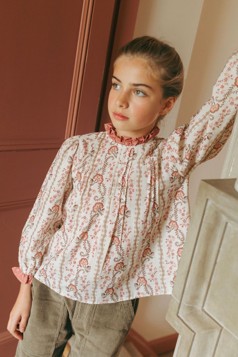 Luna Top in Fall Vine Print