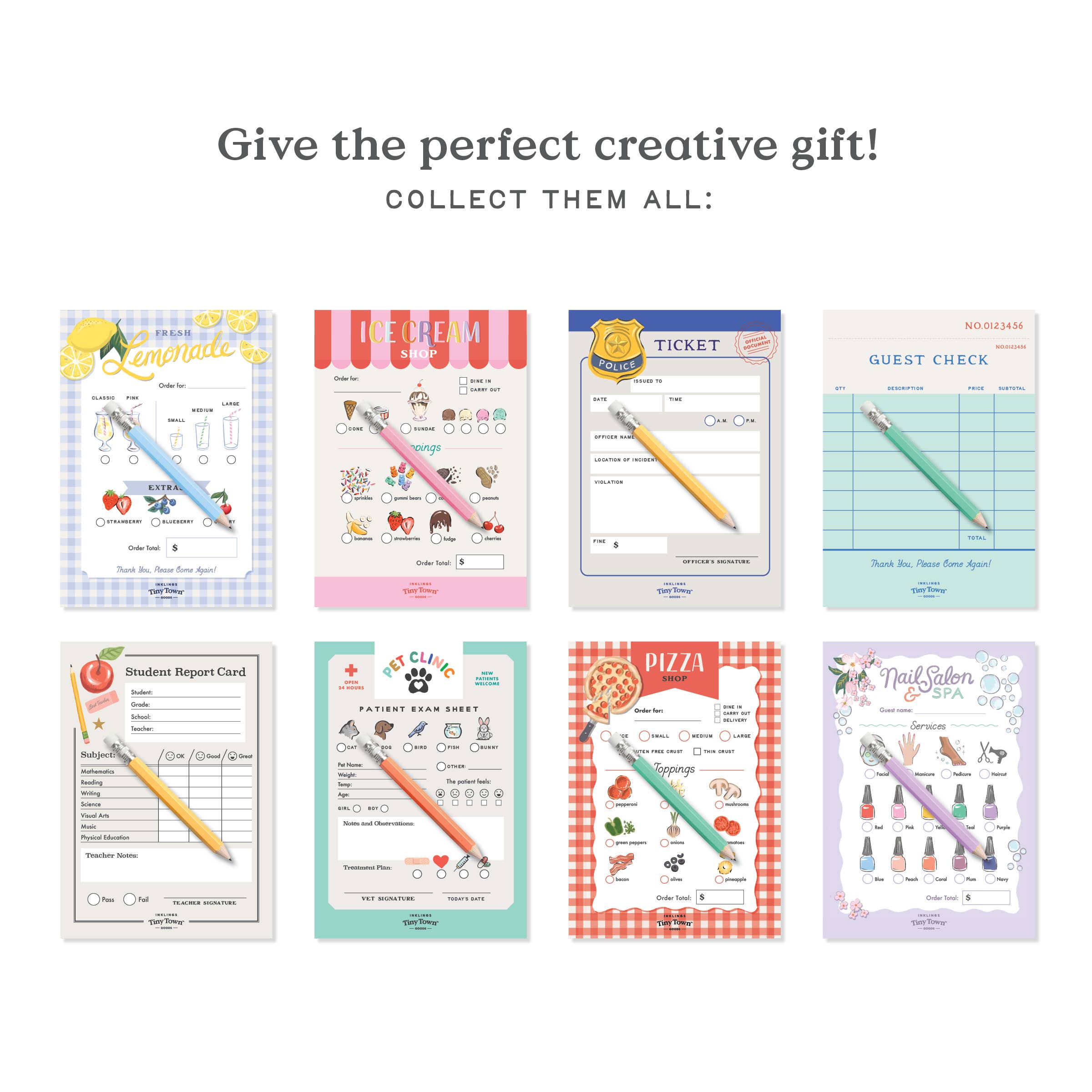 Tiny Town™ Play Notepad - Ice Cream Shop