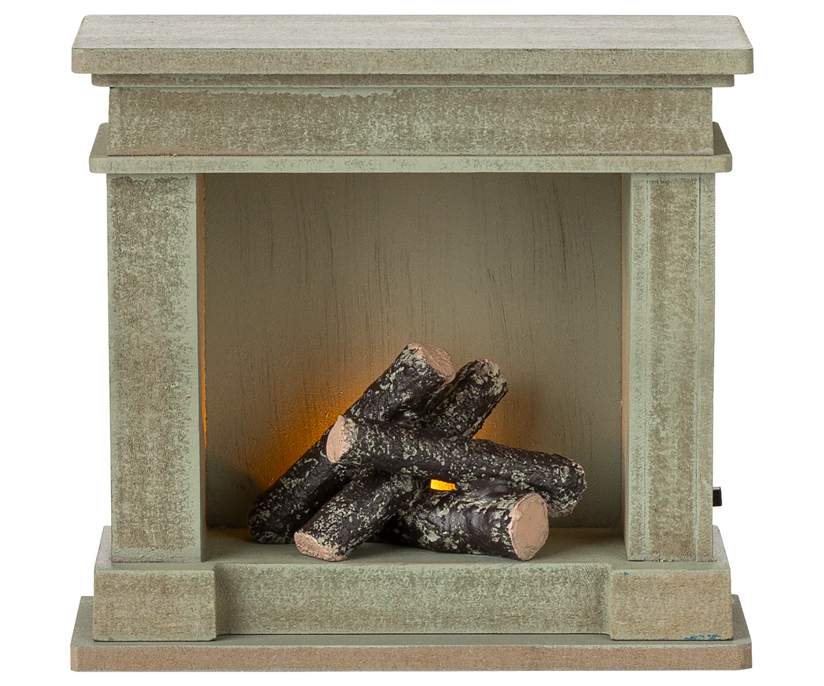 Fireplace, Miniature - Dusty Green