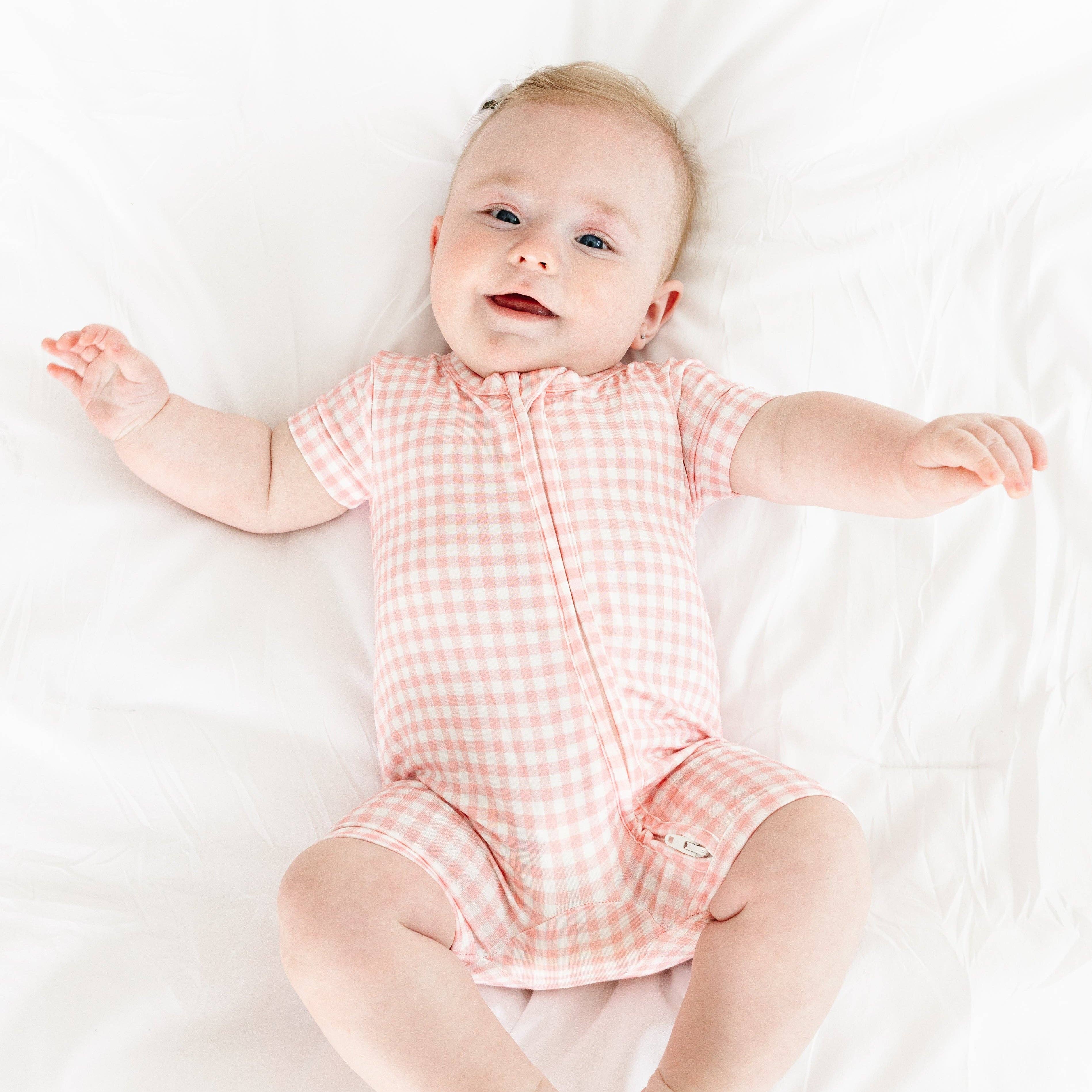 Sugar Gingham Short Sleeve & Shorts Bamboo Sleeper