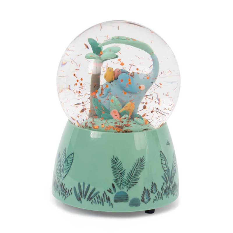 Bergamote the Elephant - Snow Globe Music Box - Moulin Roty