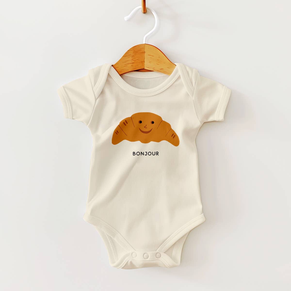 Bonjour Croissant Baby Bodysuit