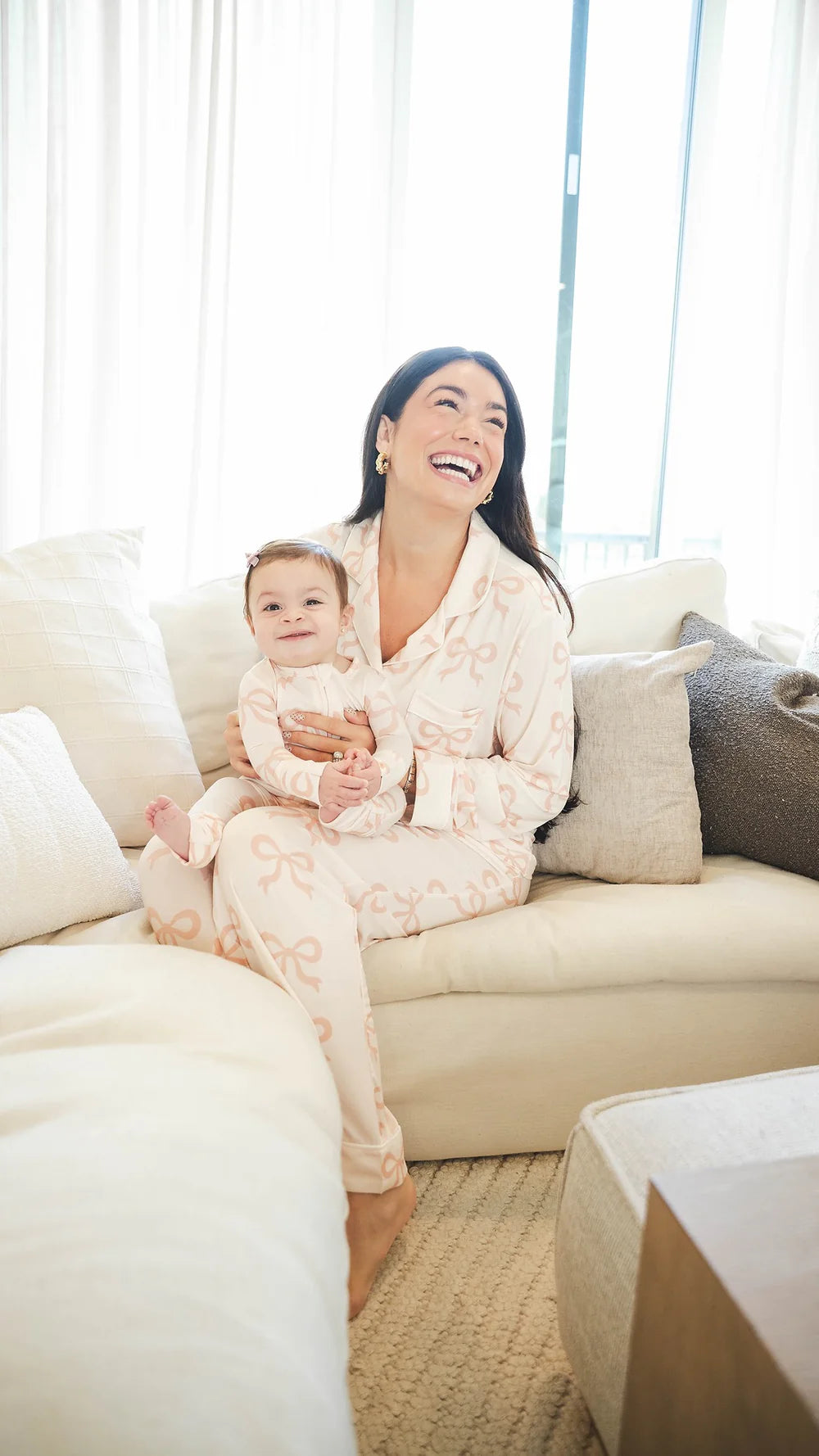 rosè ribbons women's pajama set