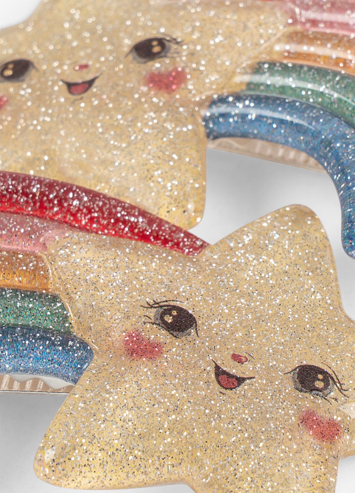 2 Pack Rainbow Star Hair Clip - Multi
