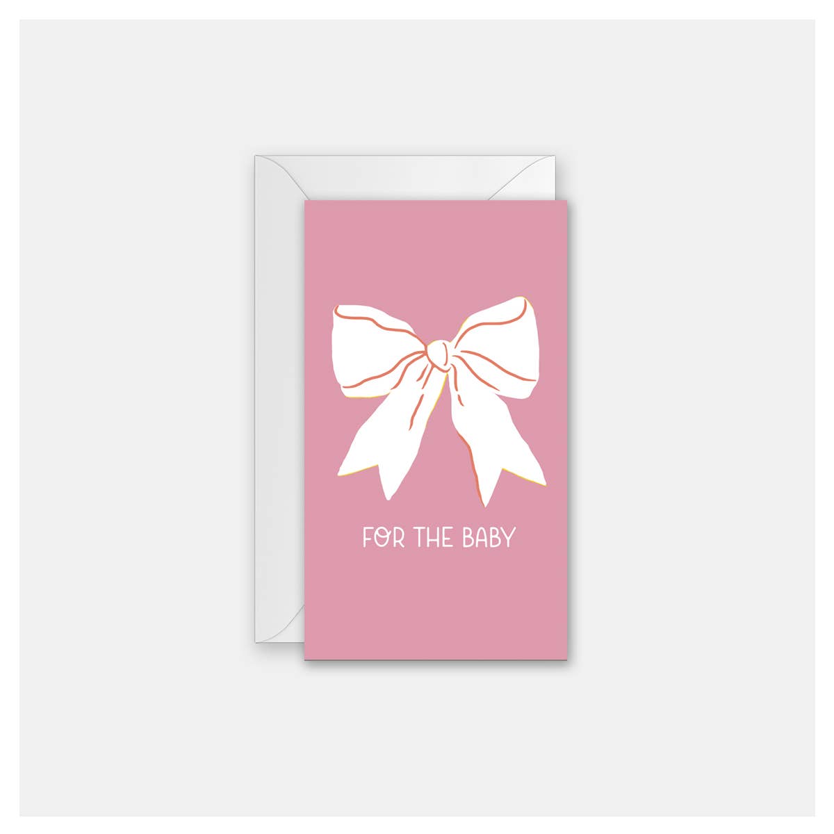 Pink Bow Baby - Gift Enclosure Card