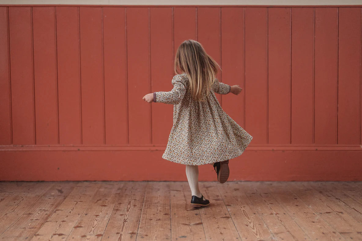 Organic Pointelle Maya Dress - Prairie Floral