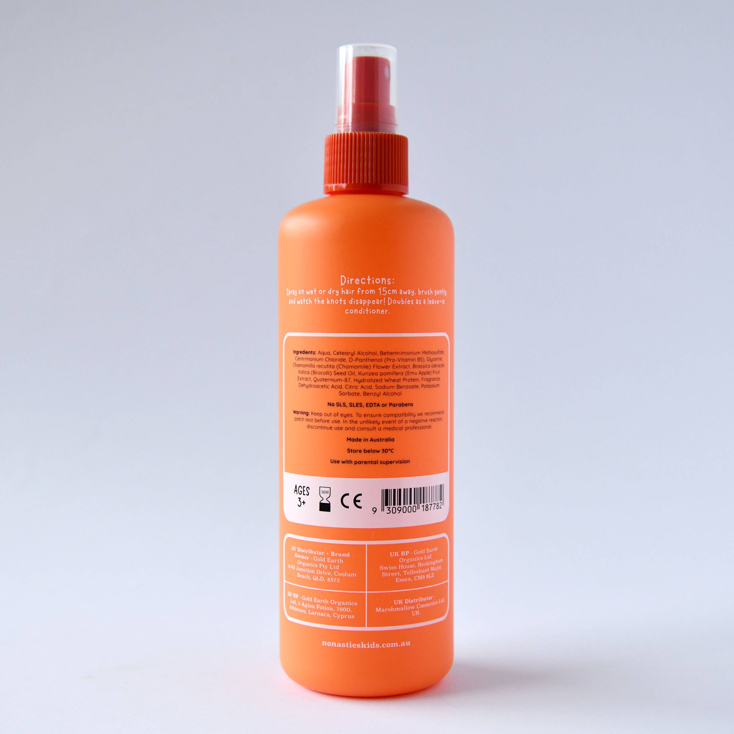 Natural Plant Based Hair Detangler in Mandarin and Grape