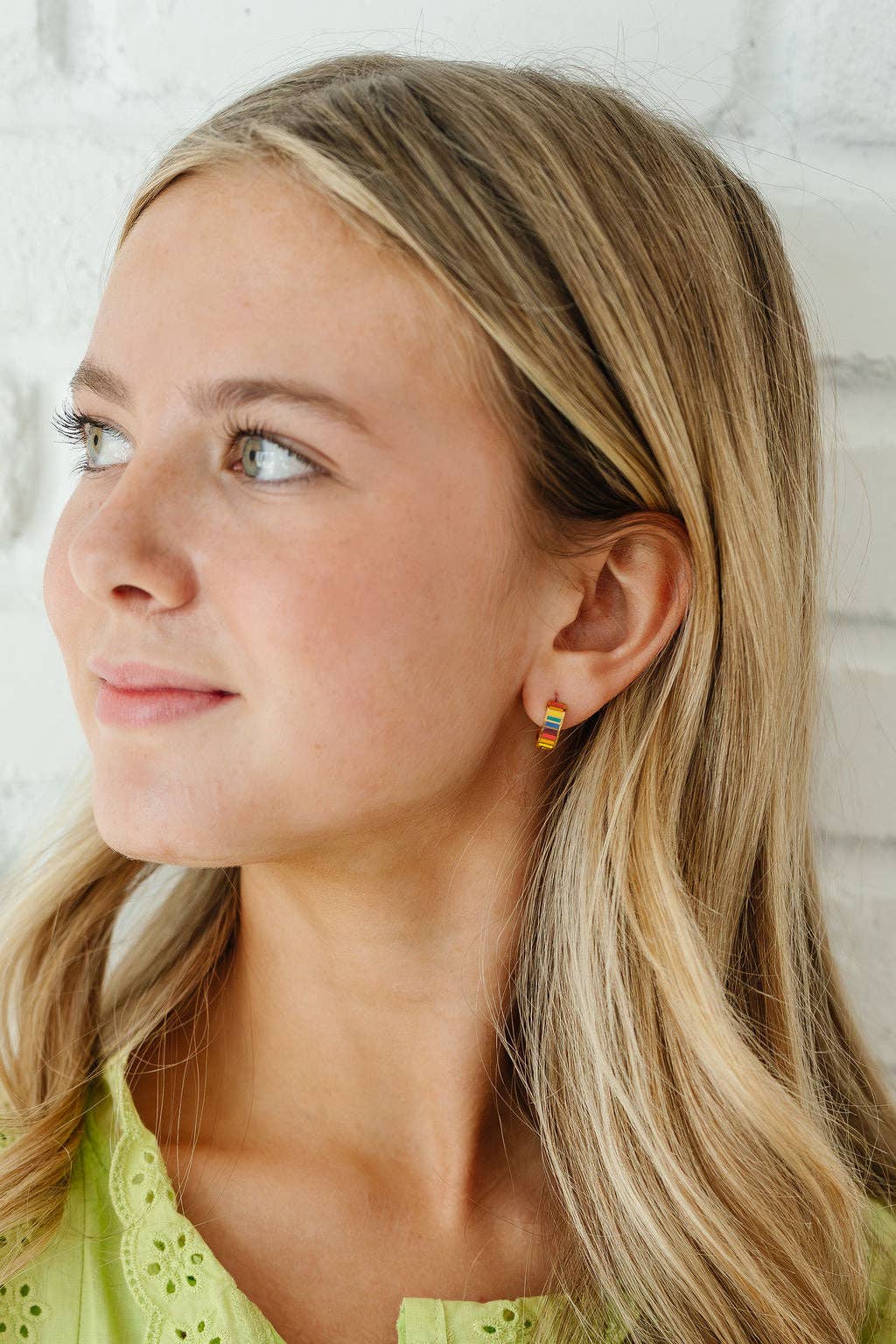 Rainbow Hoop Earrings