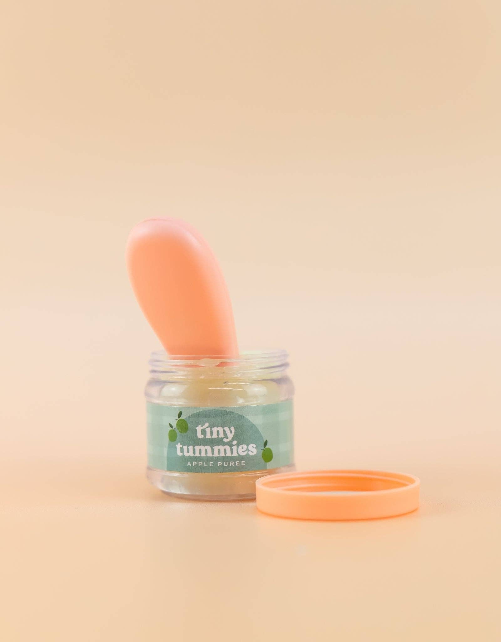 Tiny Tummies - Apple jelly food - Jar and spoon
