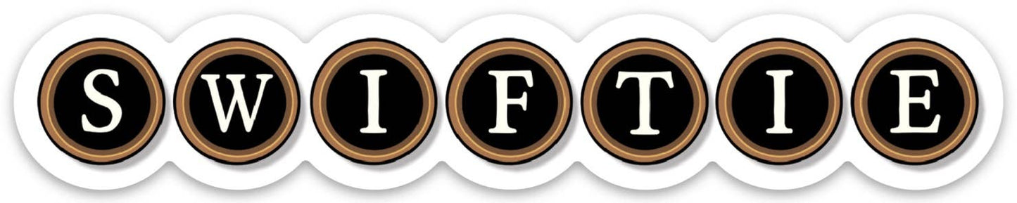 Swiftie Typewriter Keys Die Cut Sticker