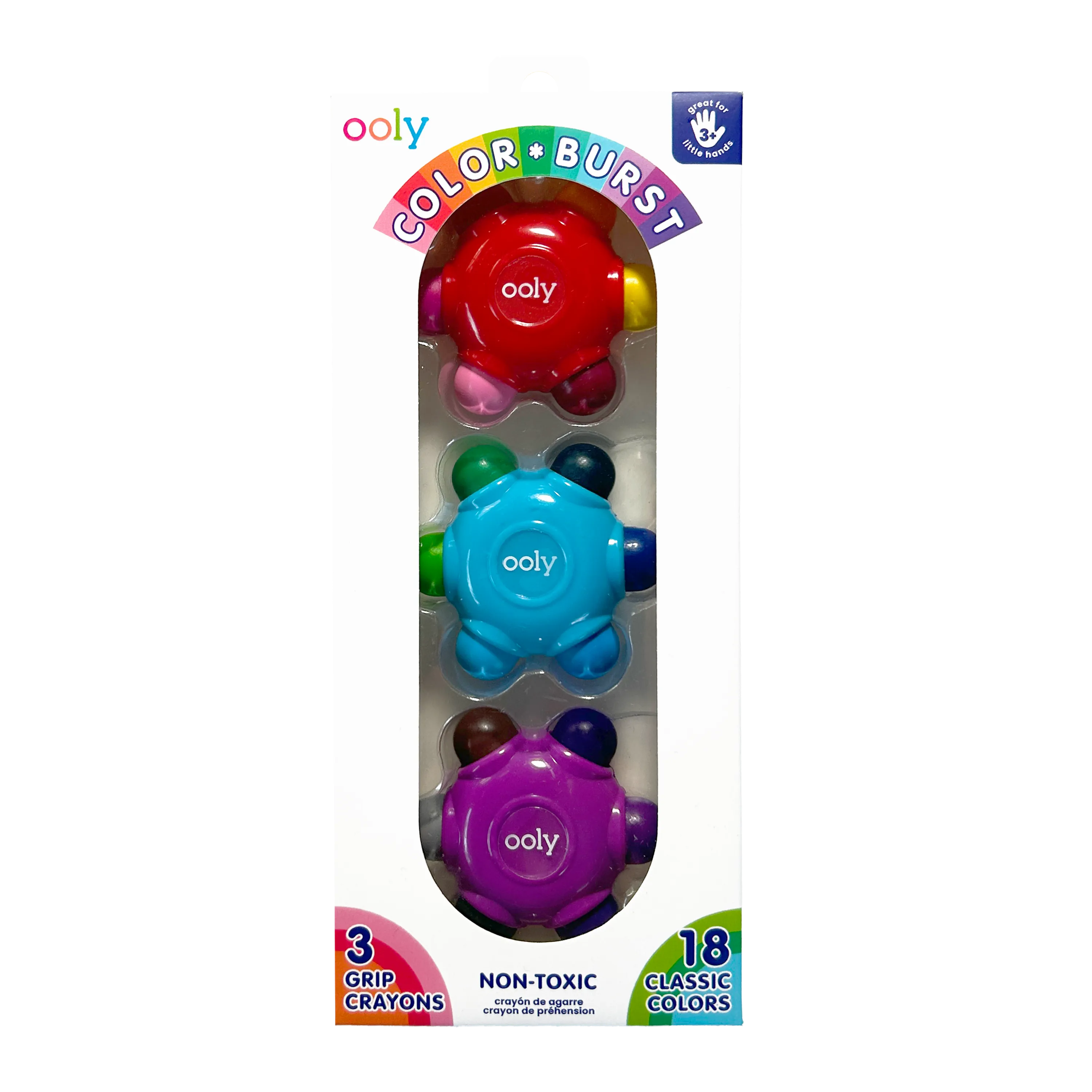 Color Burst Easy Grip Crayons  Set of 3