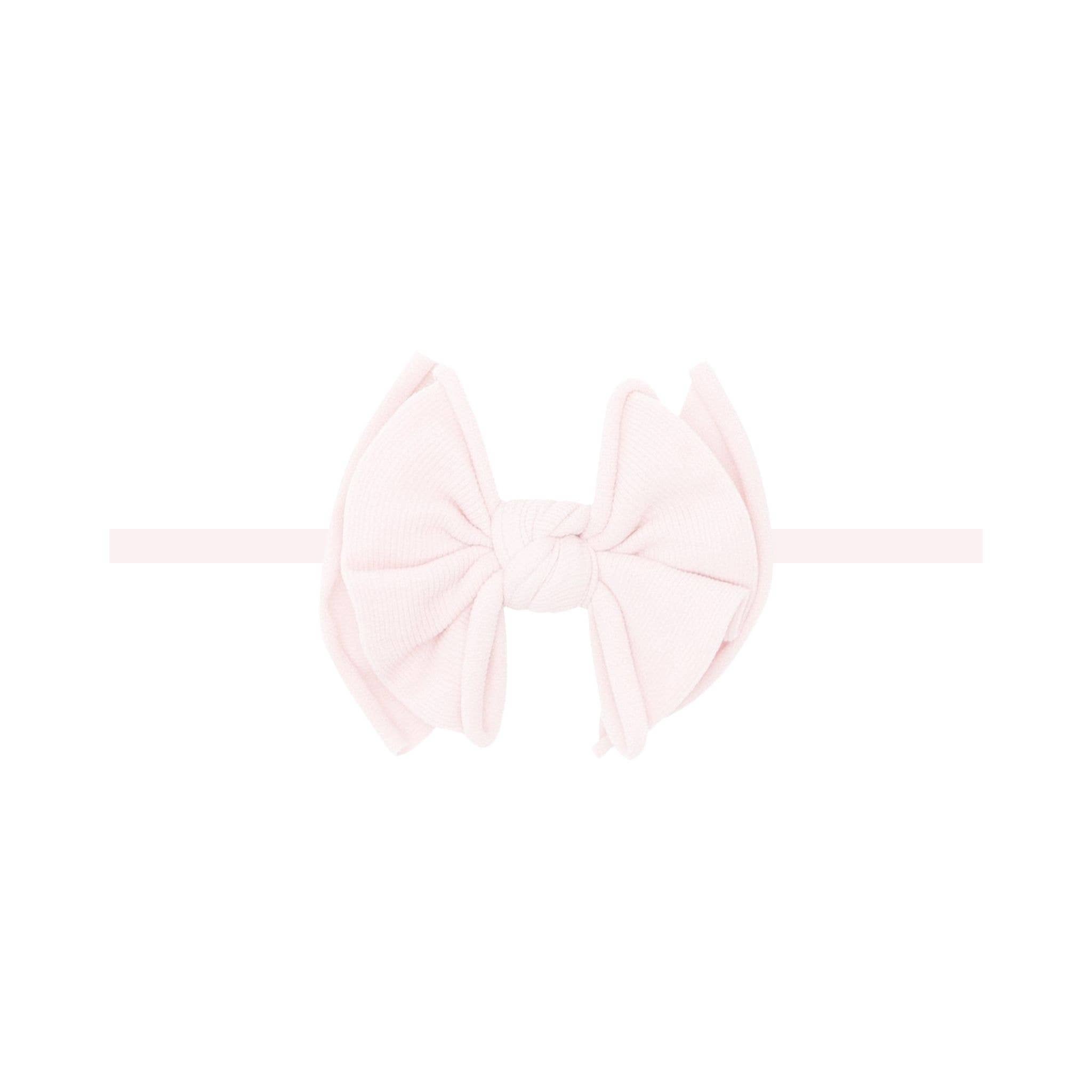 Baby Bling® Baby FAB® Skinny Soft Nylon Bow Headband: Ballet Pink