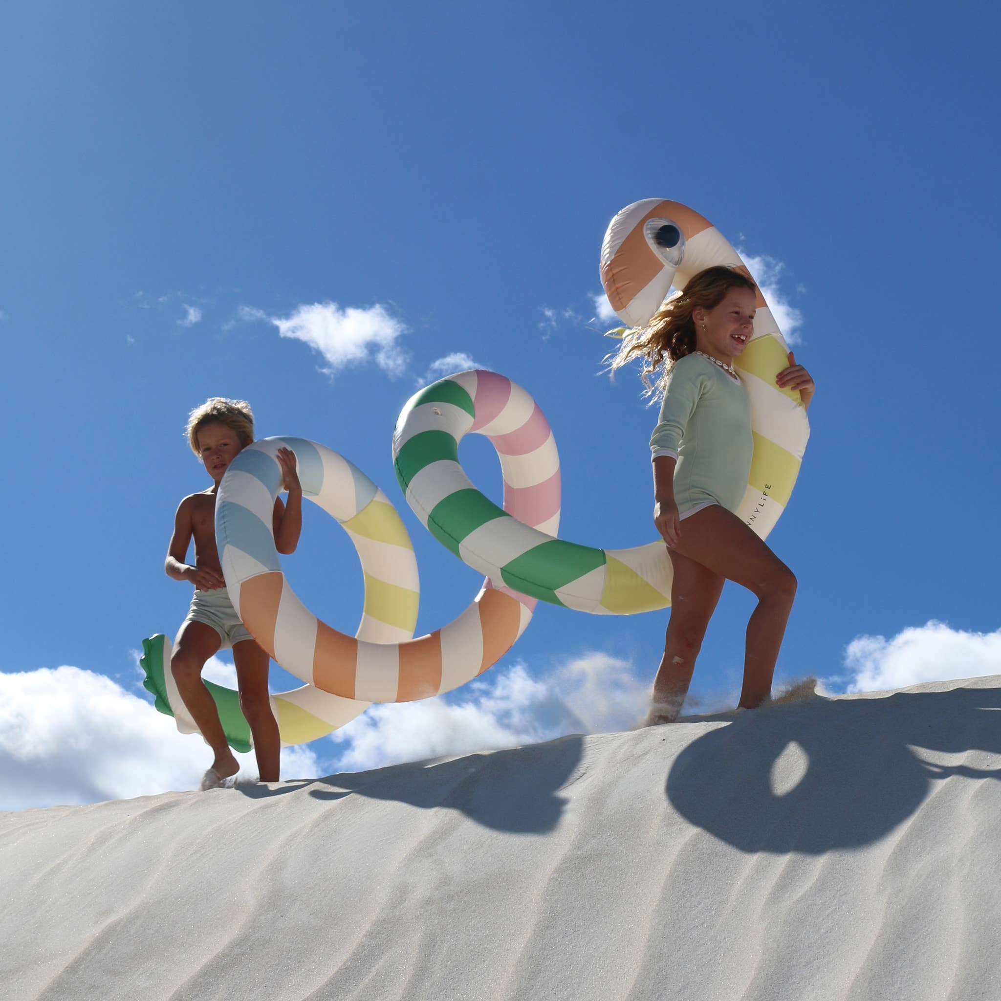 Giant Inflatable Noodle Poolside Sorbet Stripe