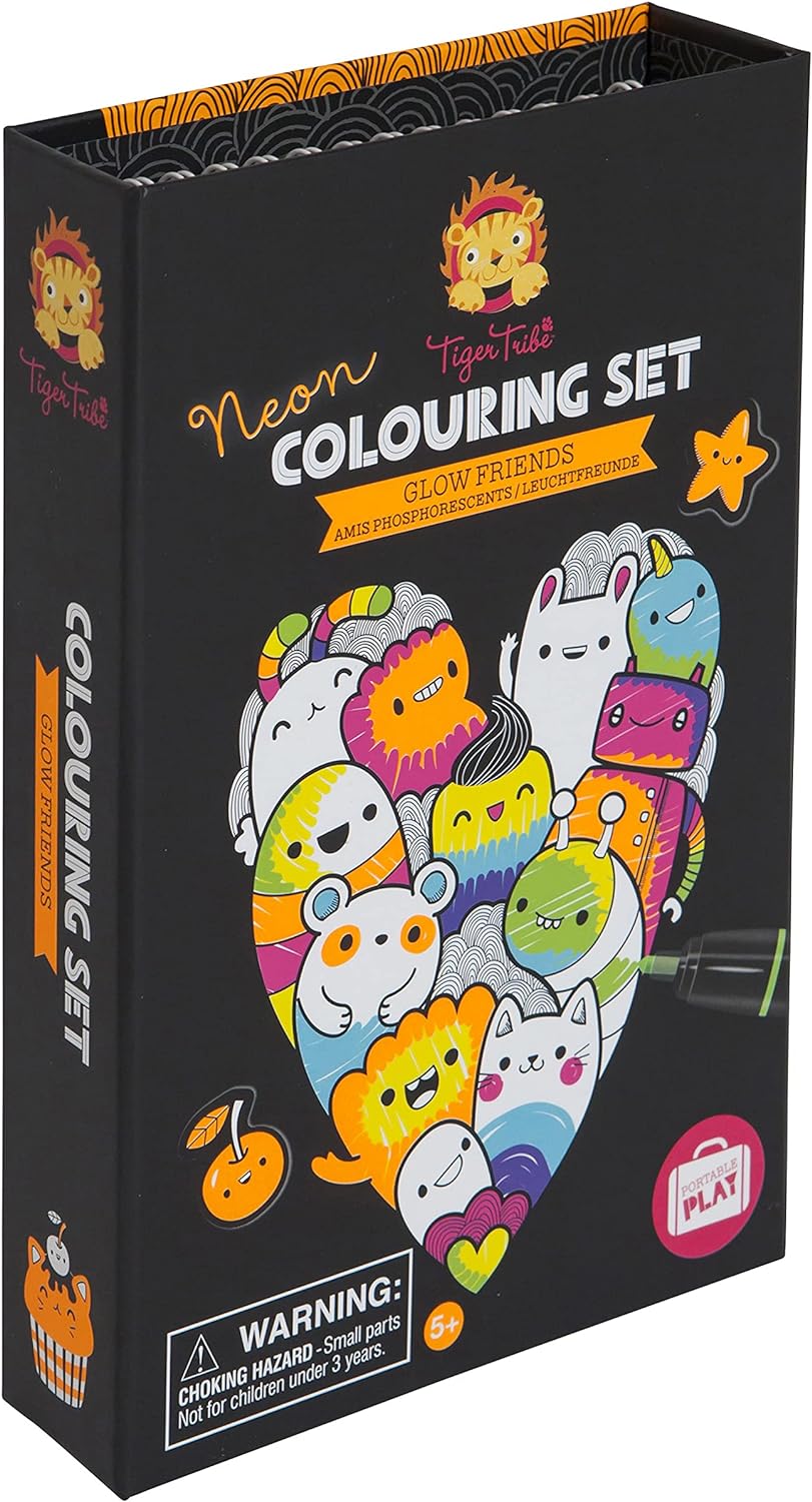 Neon Colouring Set - Glow Friends