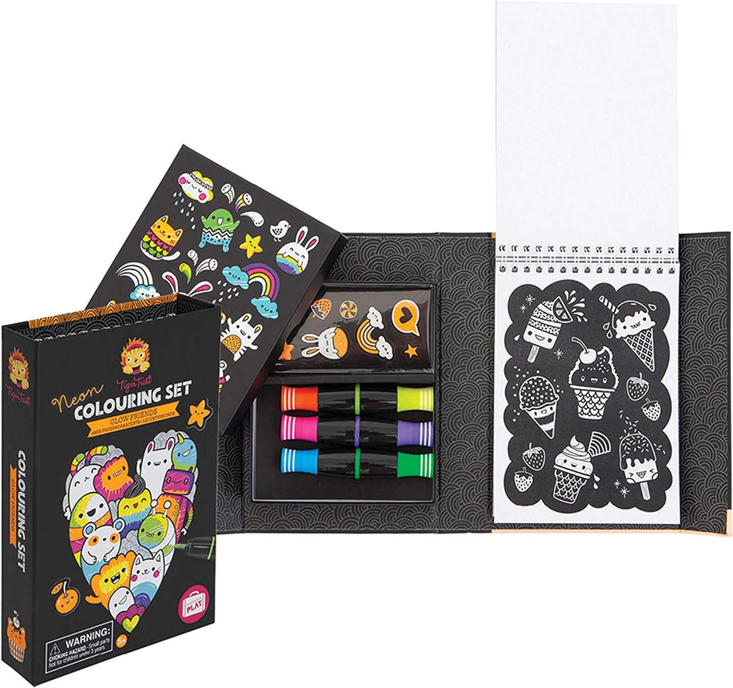 Neon Colouring Set - Glow Friends