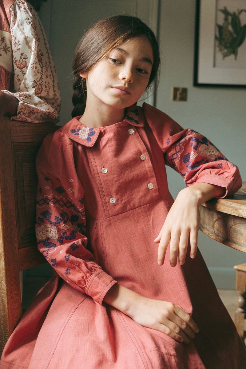 Gemma Dress in Dusty Cedar