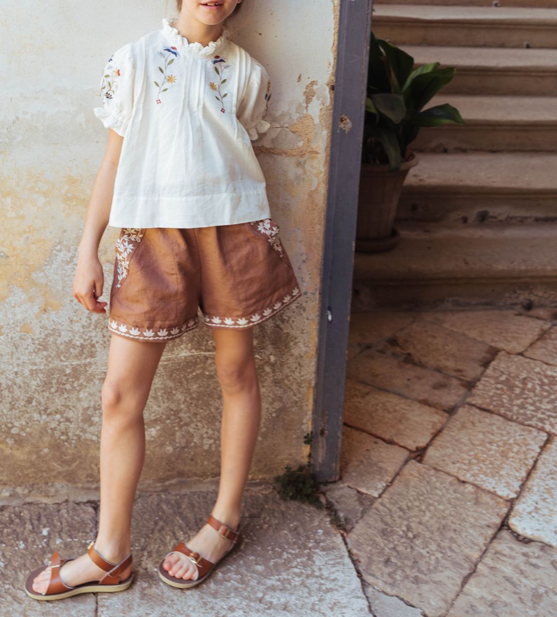 Paperbag Shorts in Ginger Snap