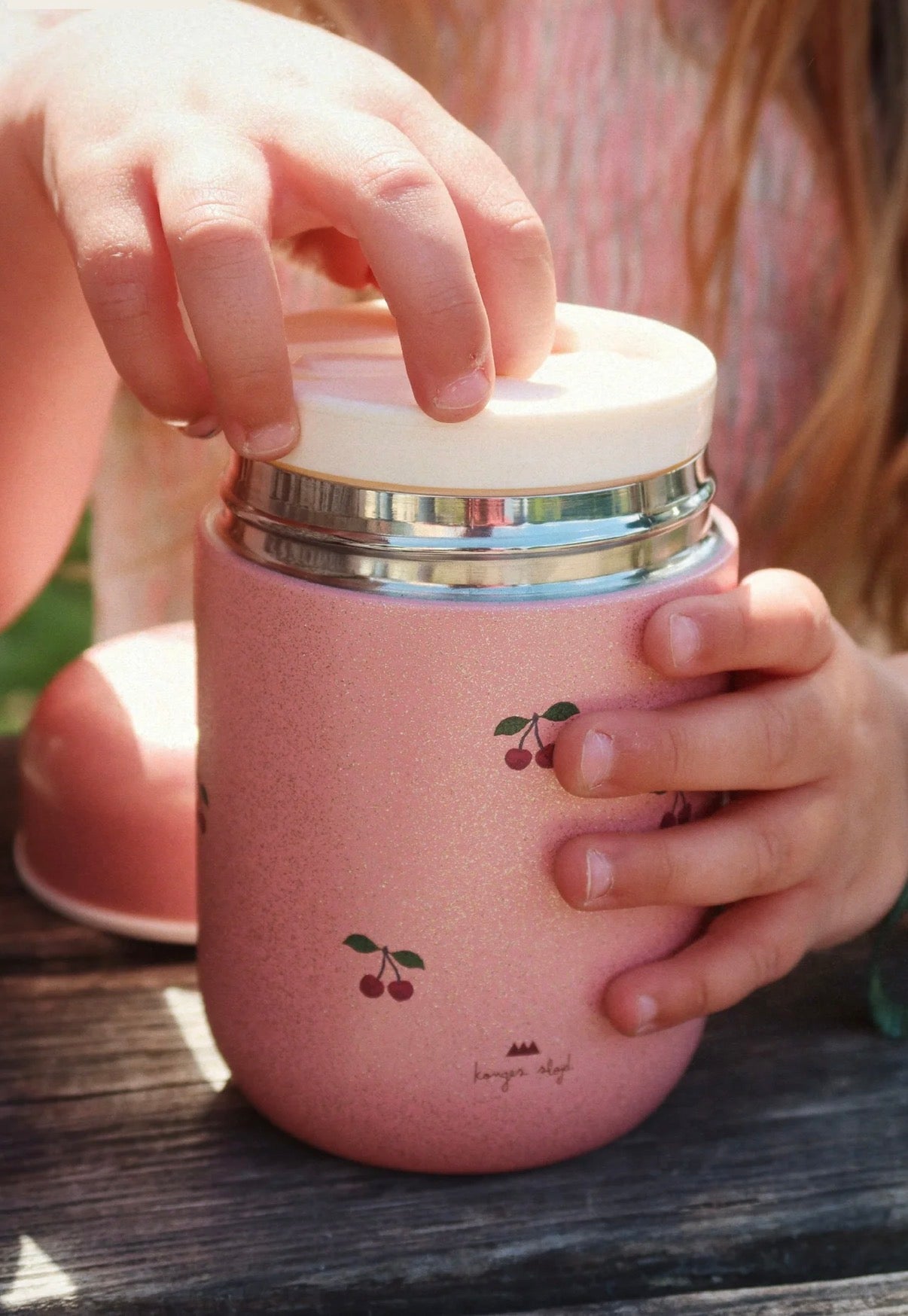 Glitter Thermo Food Jar - Cherry Glitter