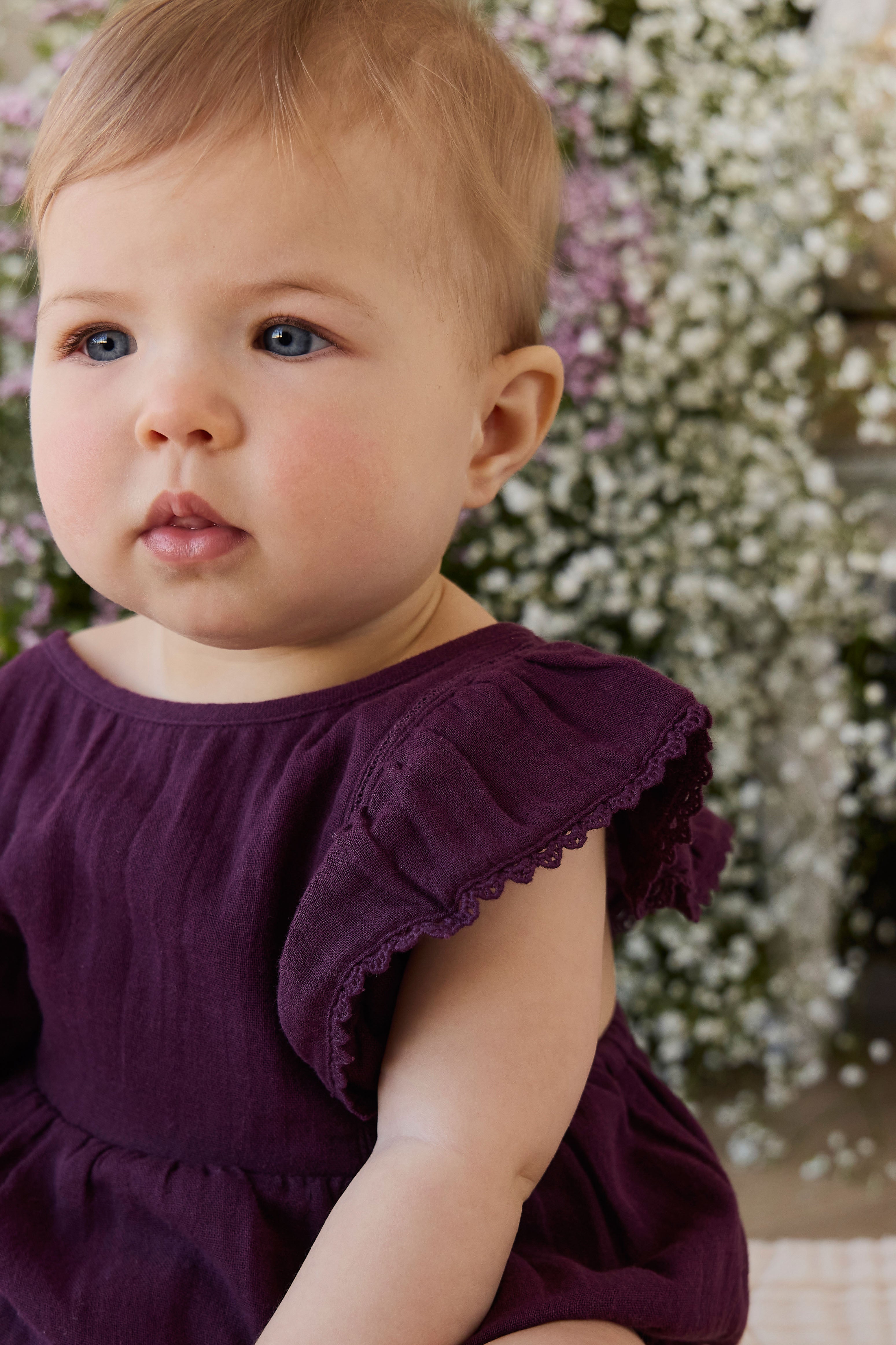 Organic Cotton Muslin Beatrice Playsuit - Fig