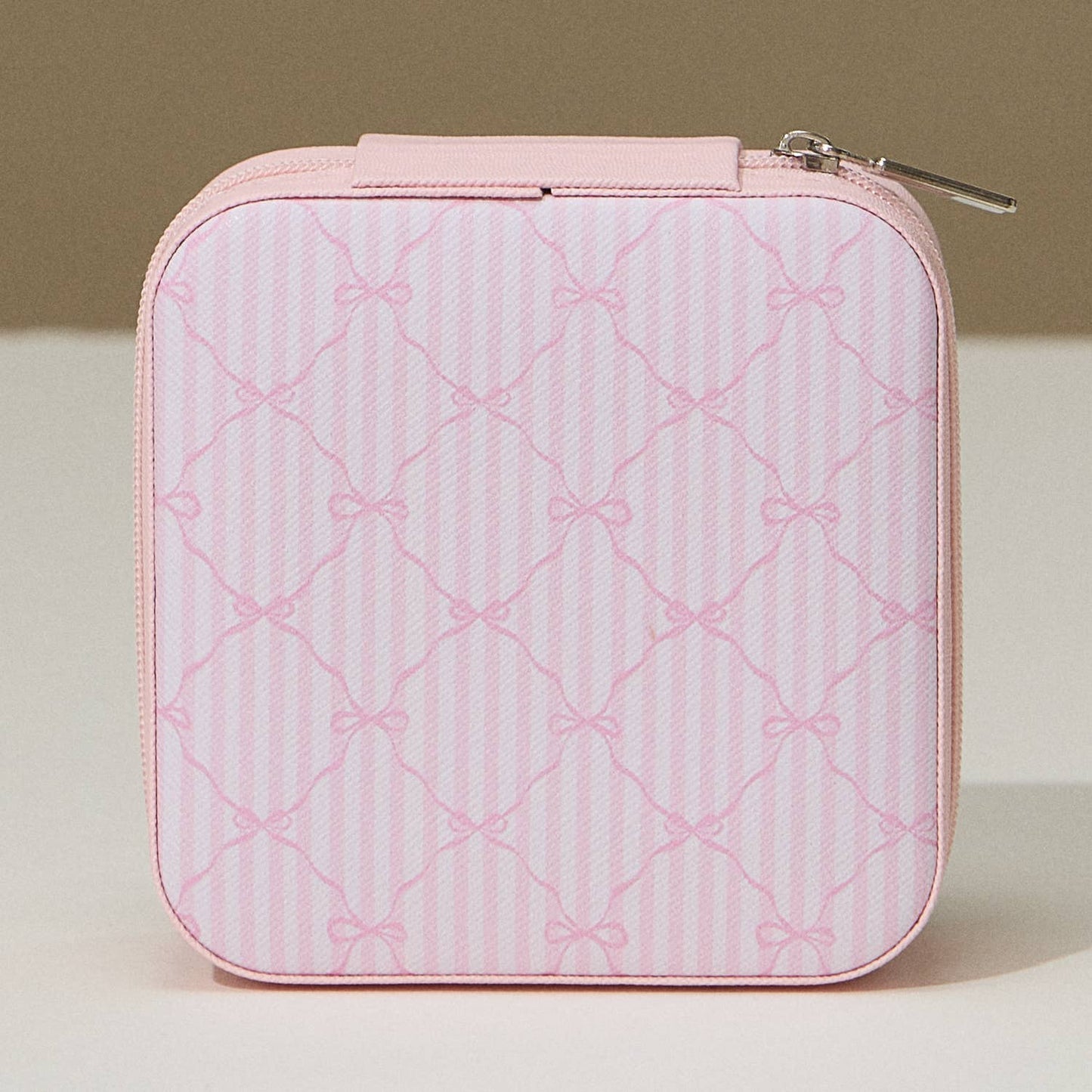 Bow Monogram Print Jewelry Box