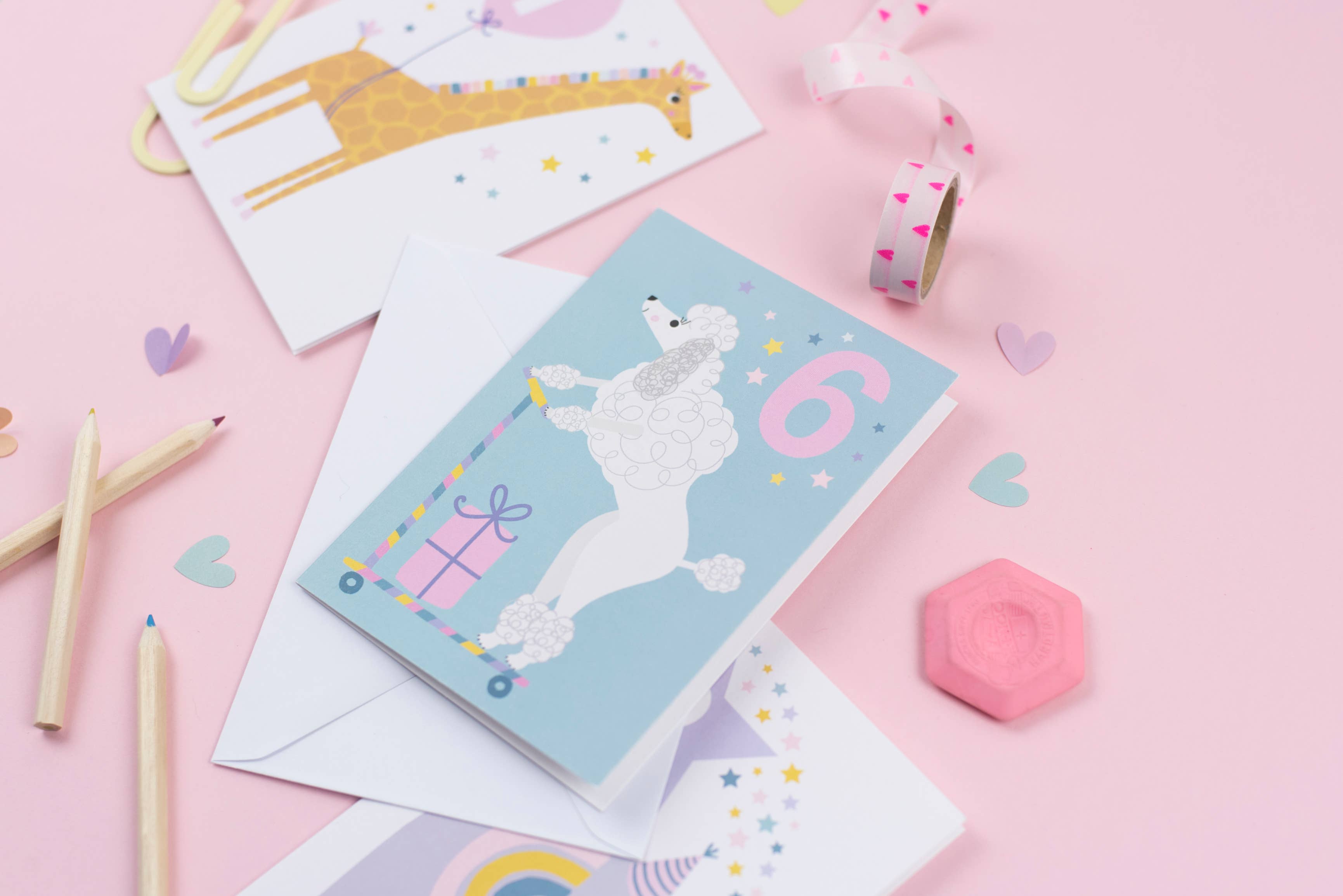 Age 1 Pink Kid's Birthday Card