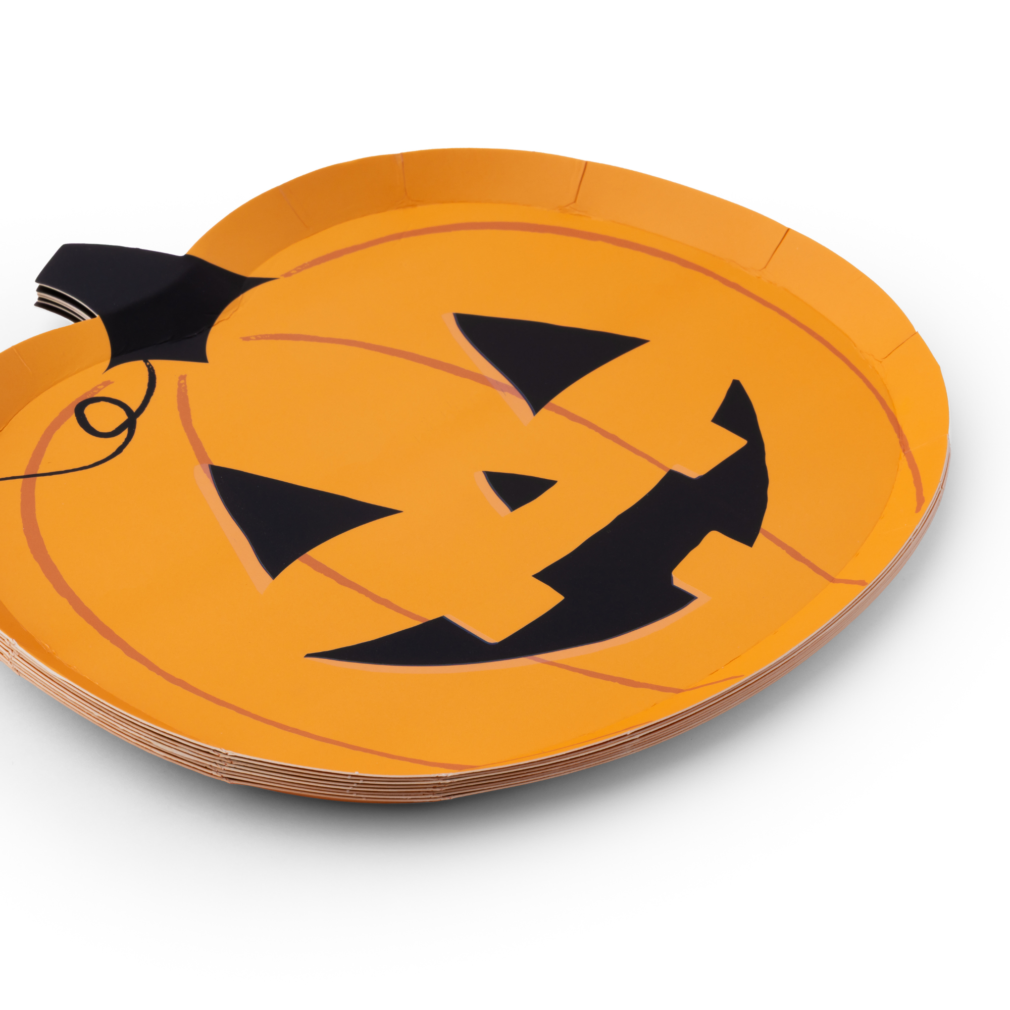 ORANGE JACK-O-LANTERN SMALL PLATES