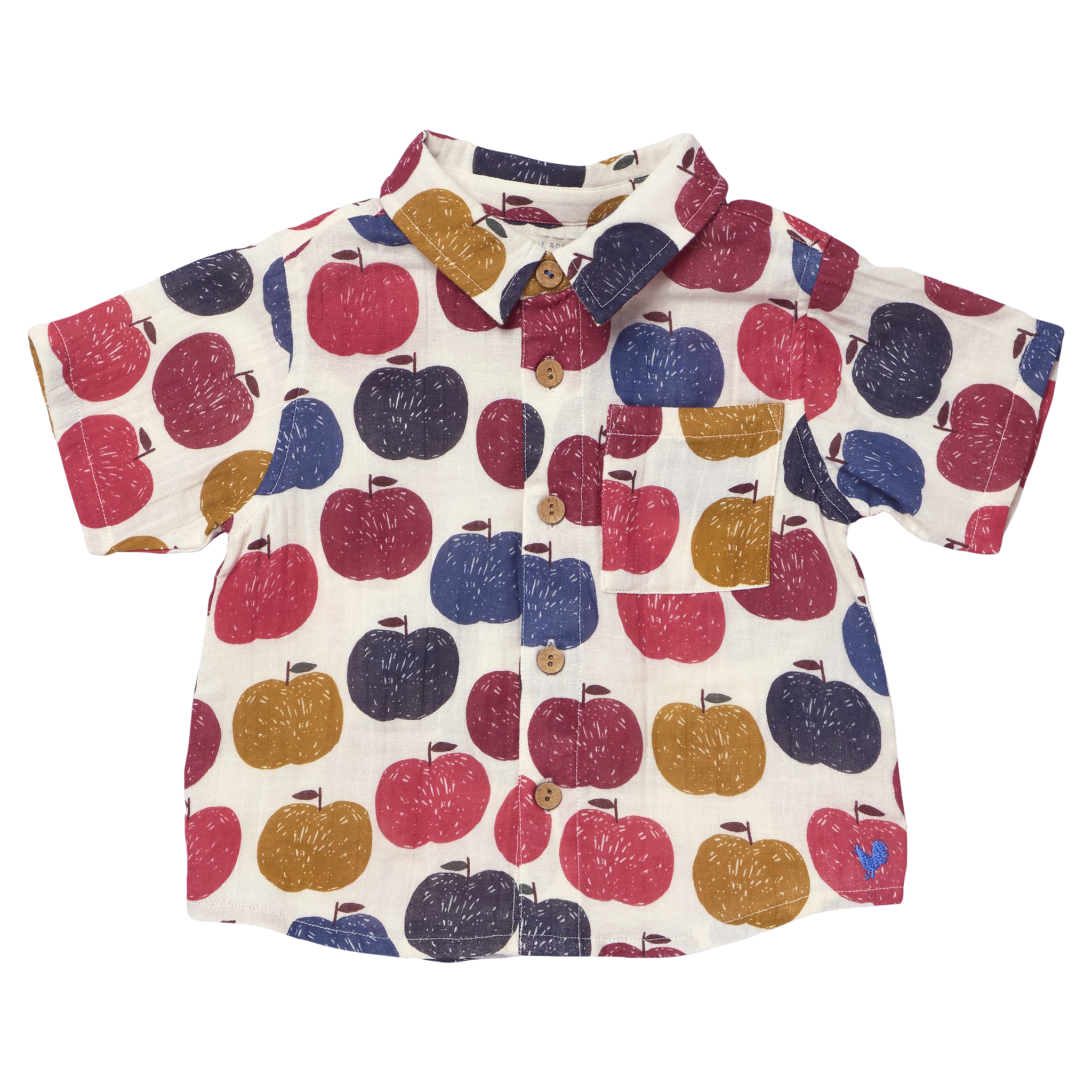 Boys Jack Shirt - Blue Delicious Apples