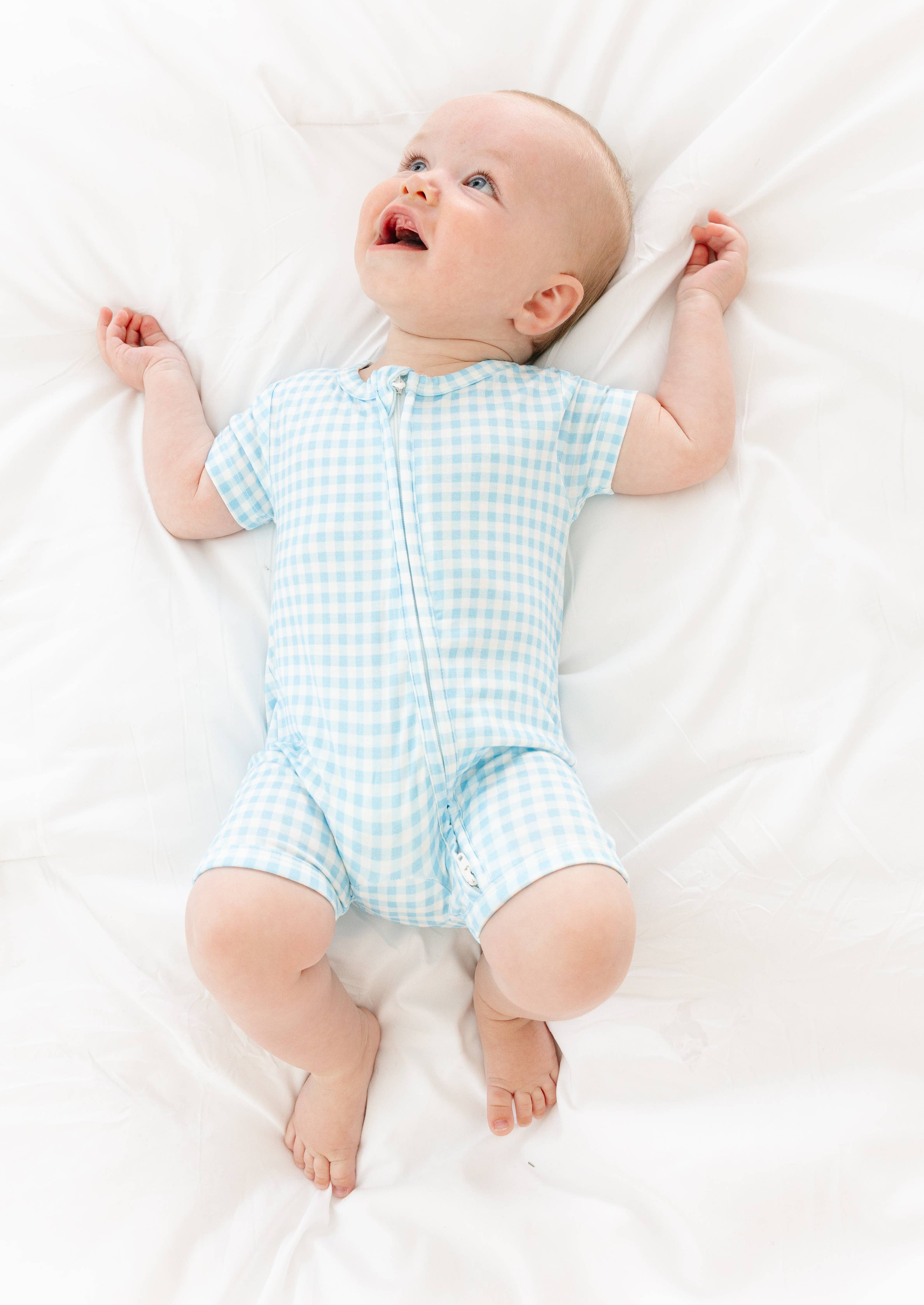 Harbor Gingham Short Sleeve & Shorts Bamboo Sleeper