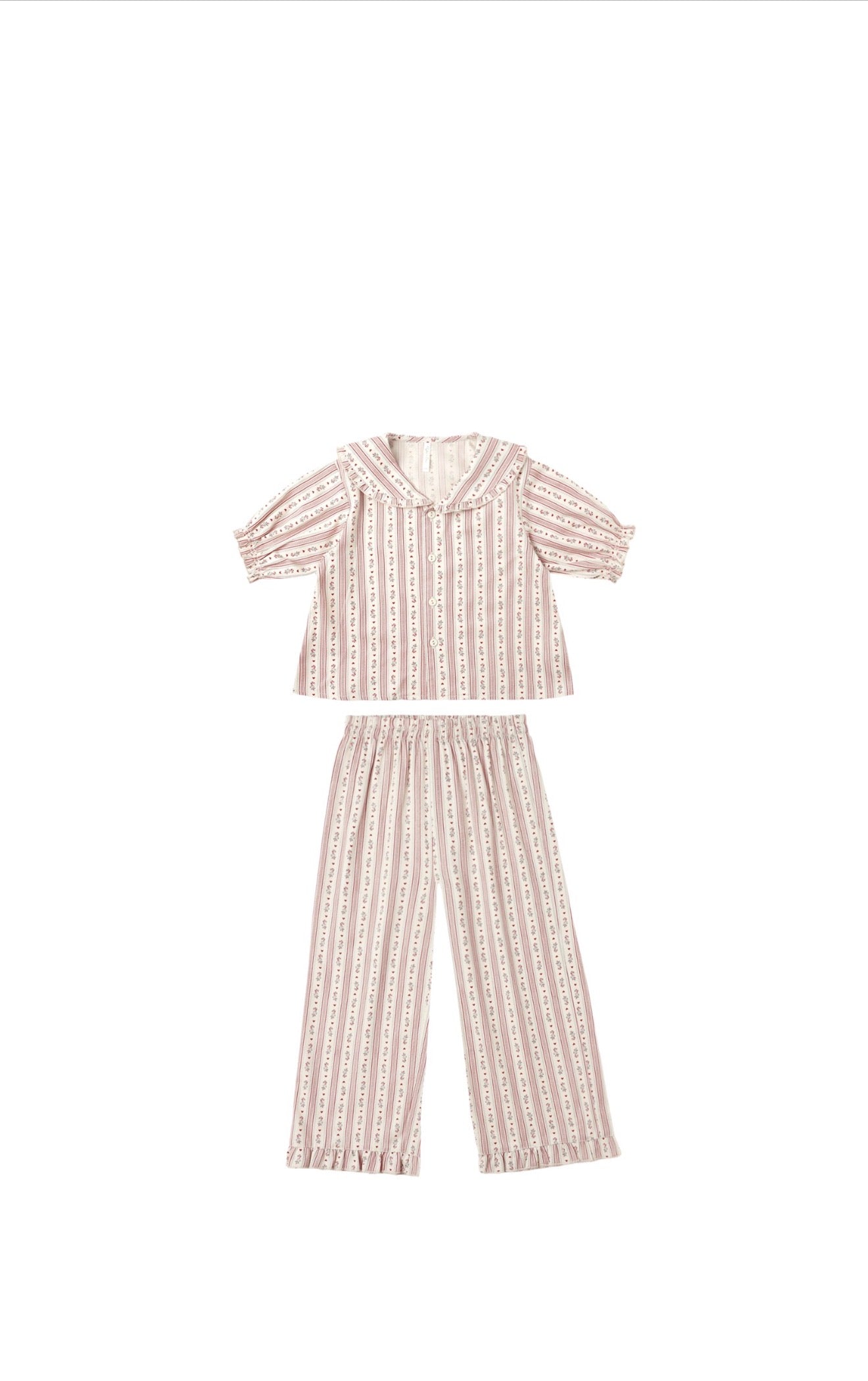Ruffle Pajamas || Candy Cane Stripe