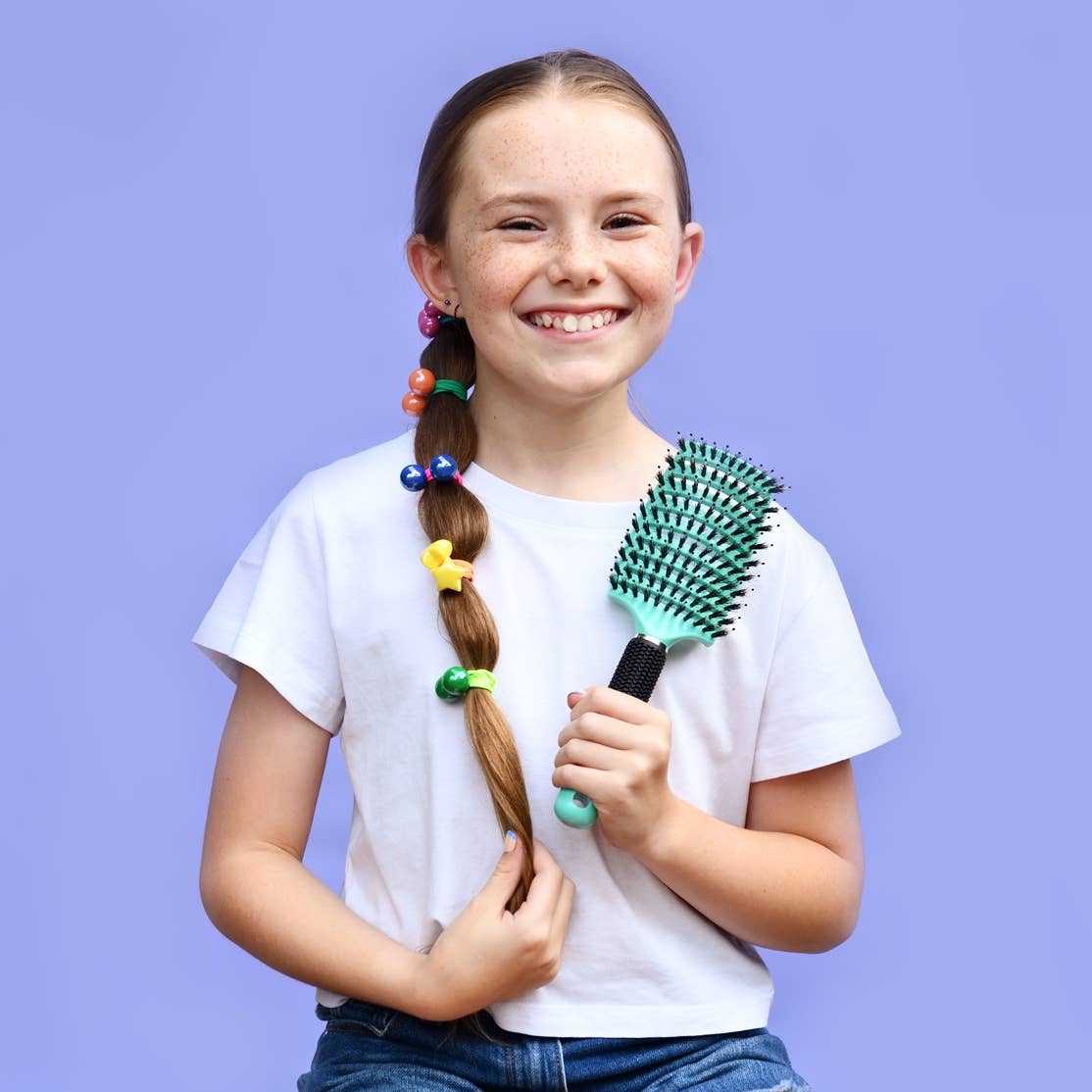 Detangler Hair Tamer Brush: Aqua