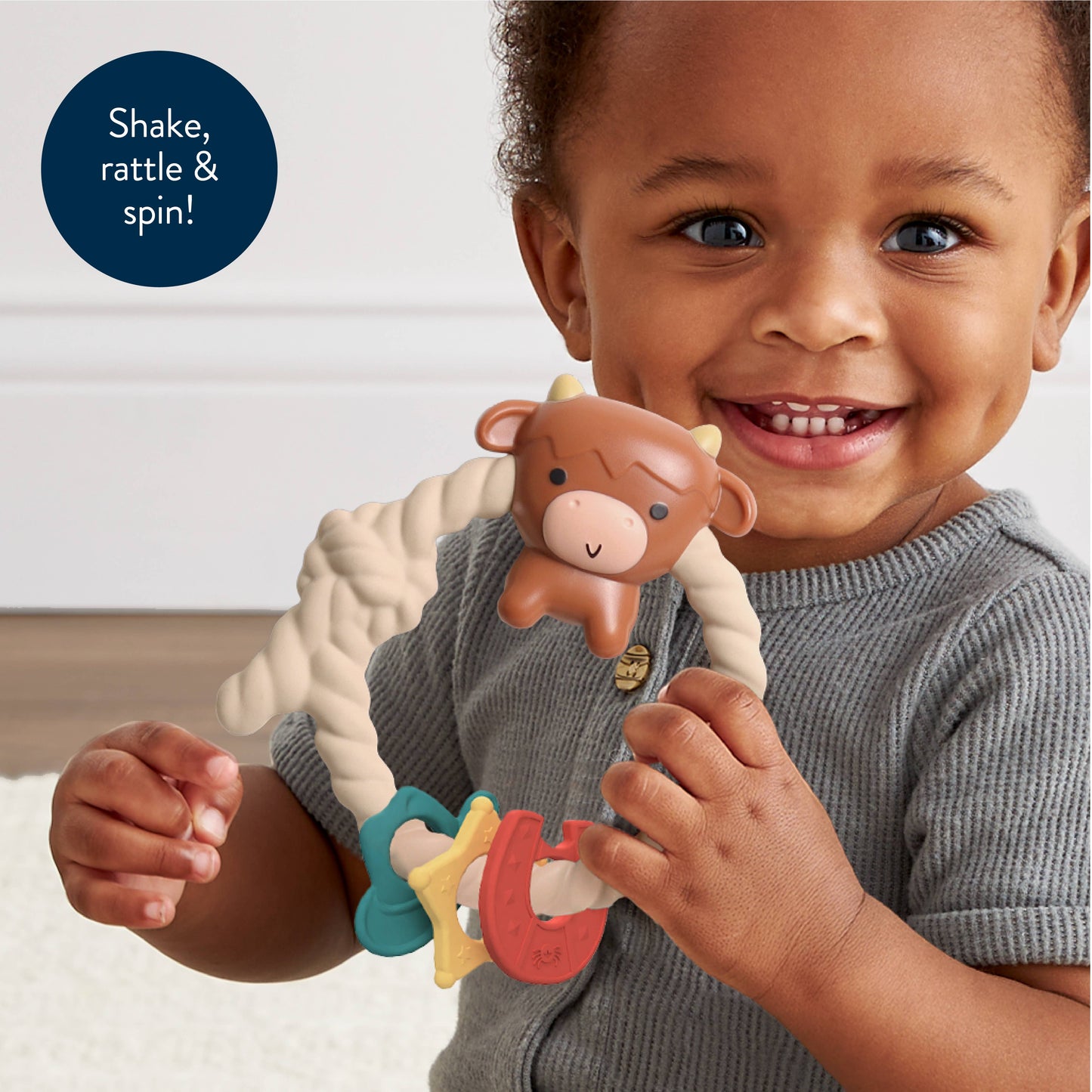 Ritzy Rattle™ Silicone Teether Rattles: Cactus