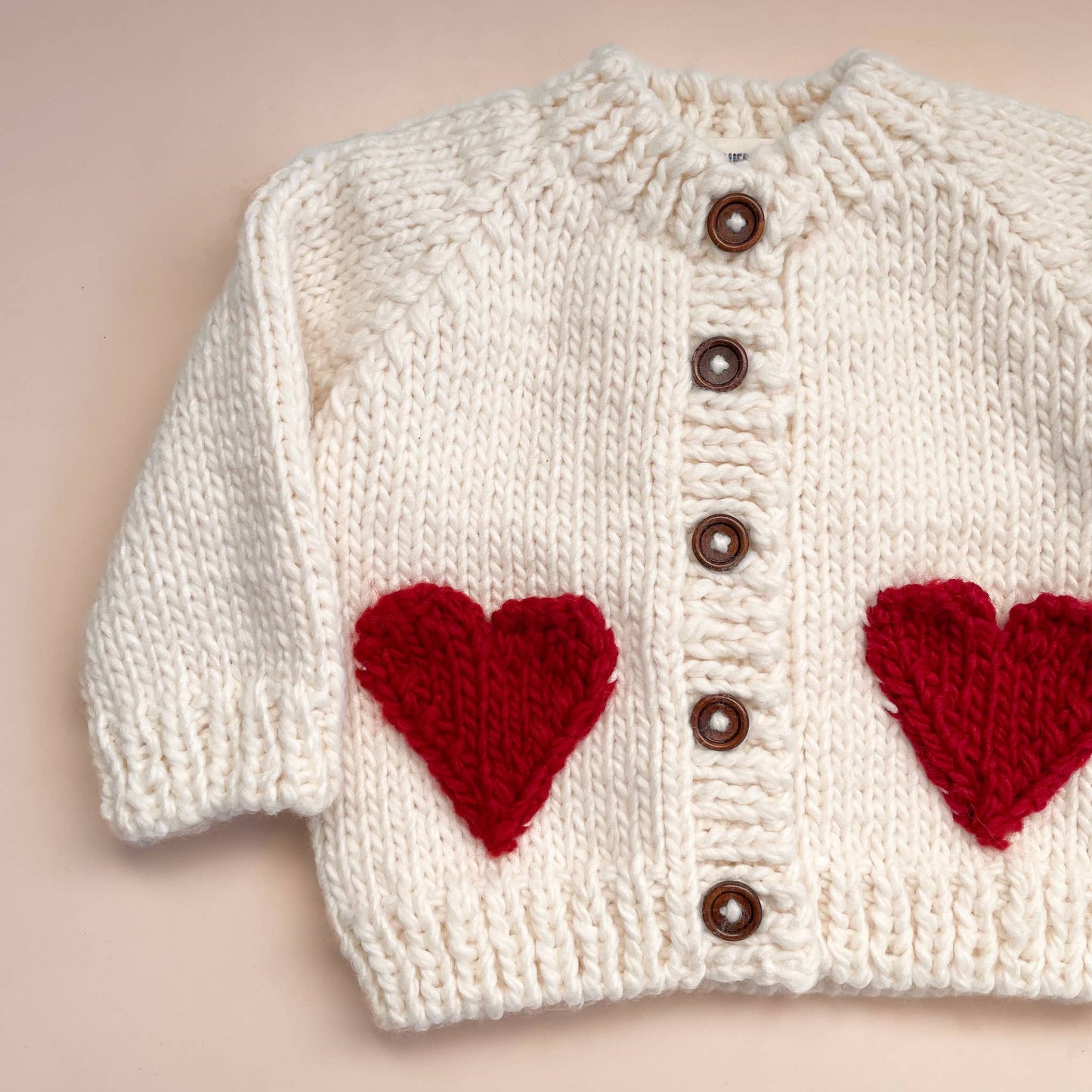 Heart Cardigan, Red | Baby & Kid Apparel Sweater Valentine's: XS; 6-12M
