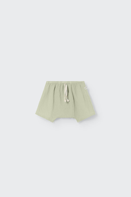 Soft Gauze Baby Shorts - Frosty Green