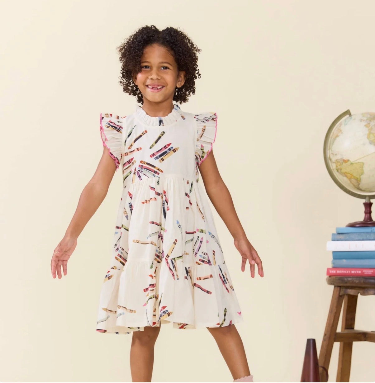 Girls Jennifer Dress - Tossed Crayons