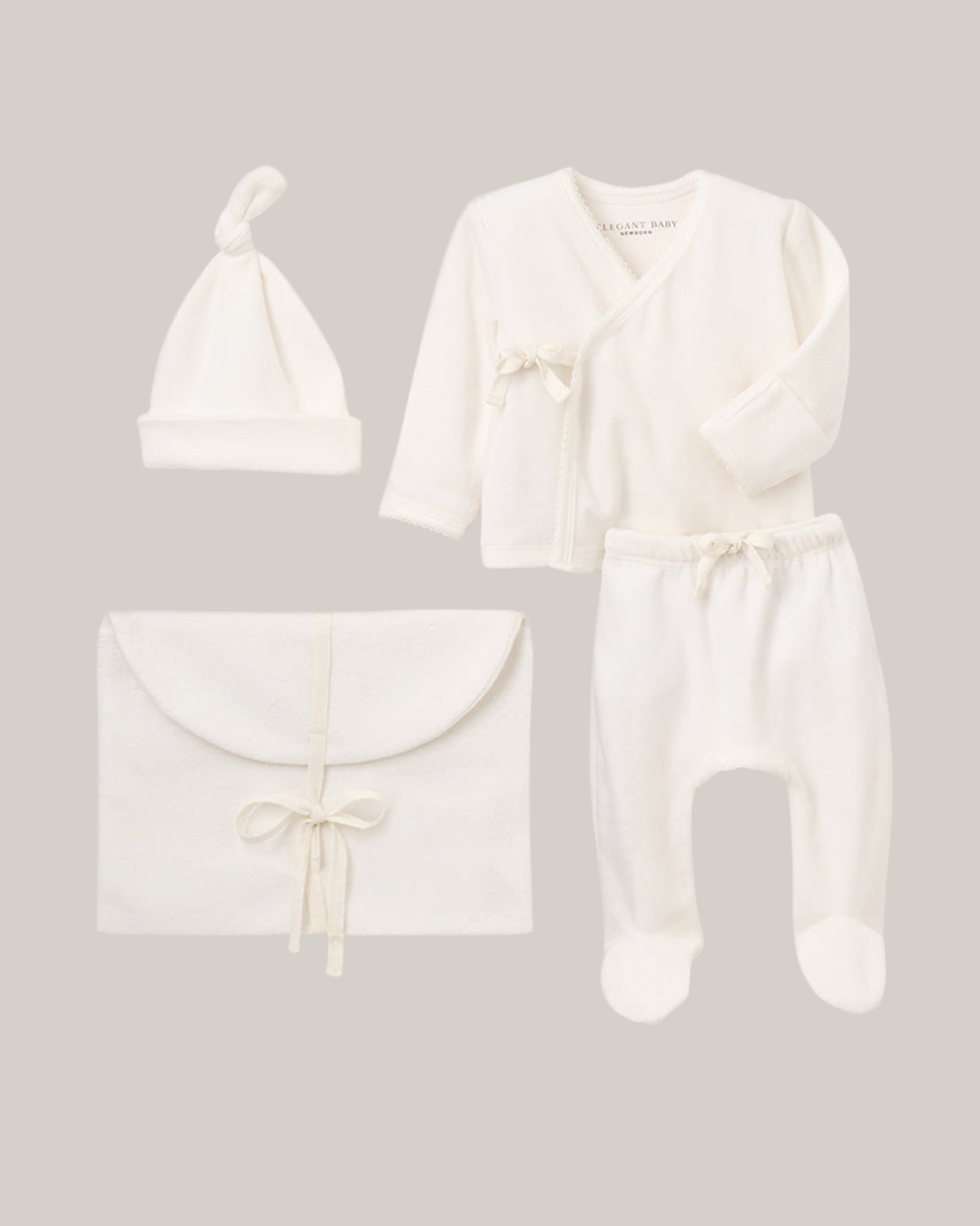 Whisper White Velour Envelope Bag Set