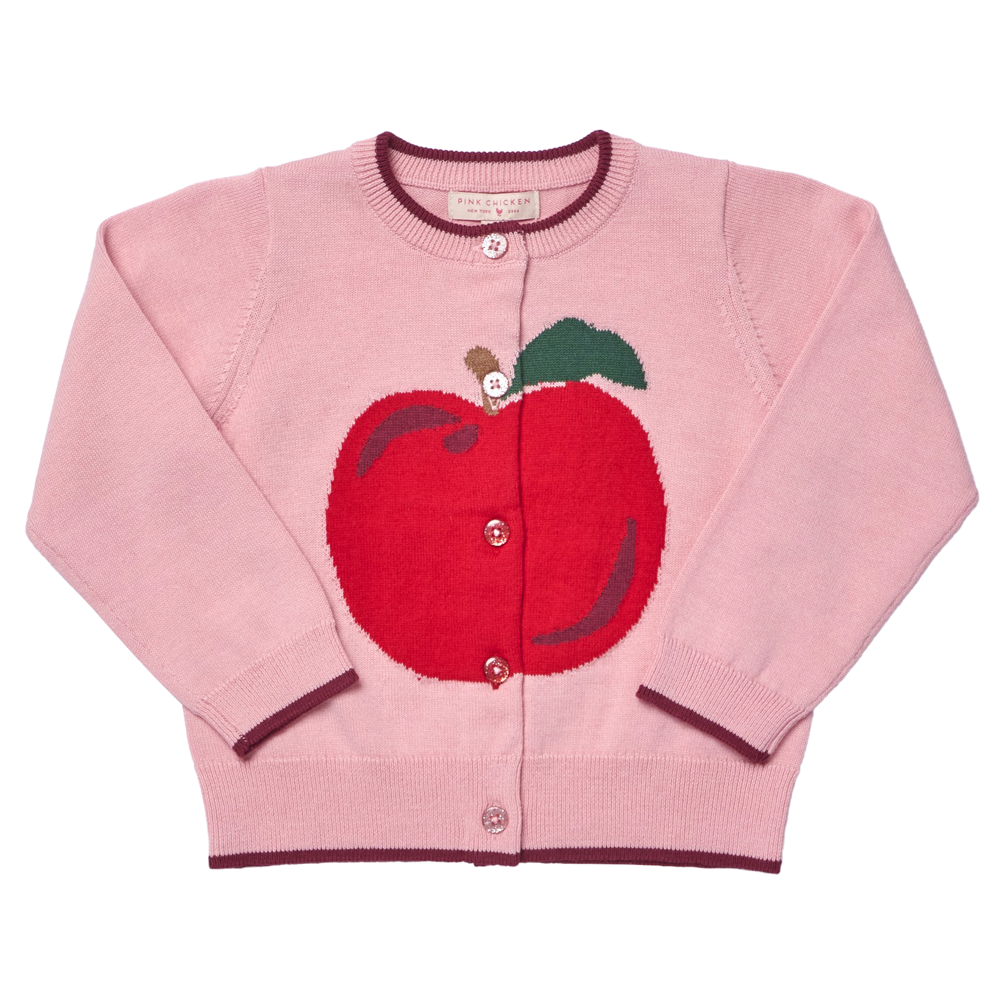 Girls Maude Sweater - Crisp Apple