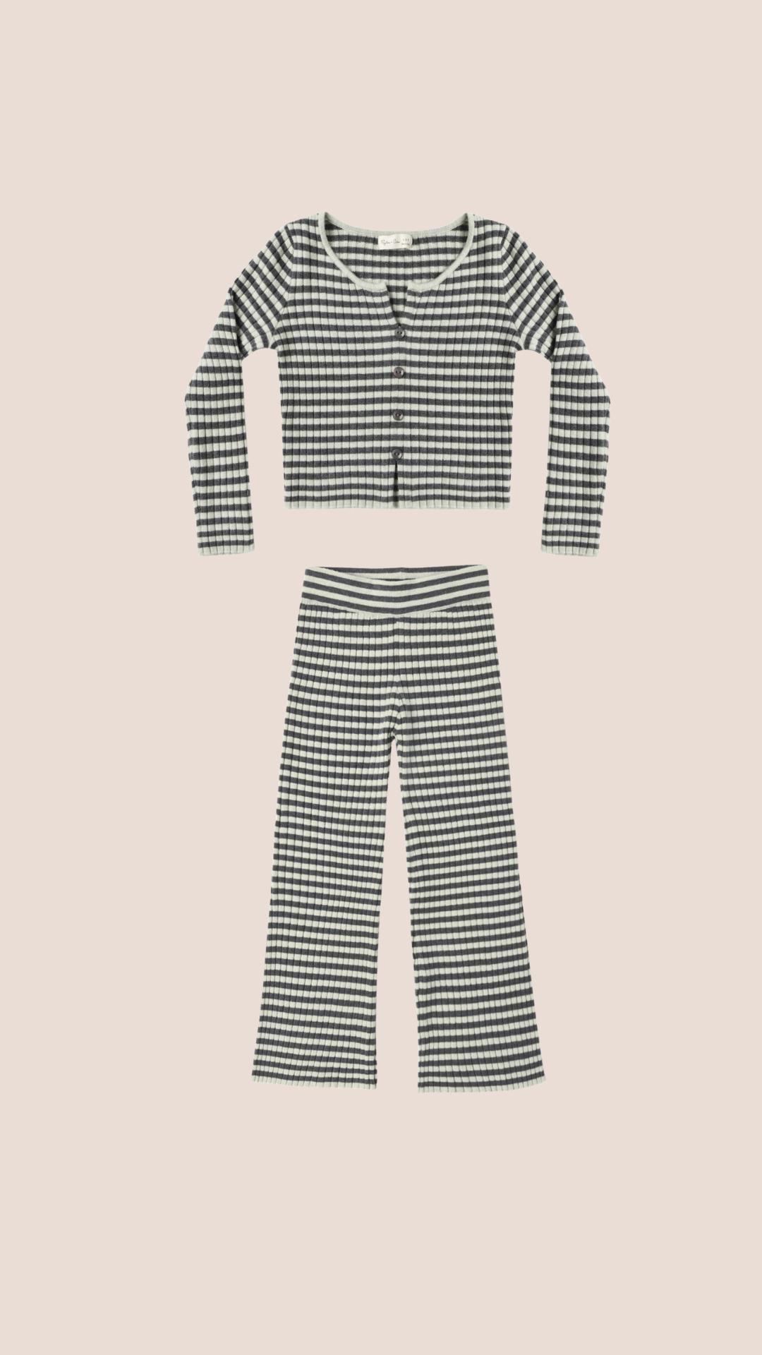 Long Sleeve Knit Tee & Pant- Midnight Stripe